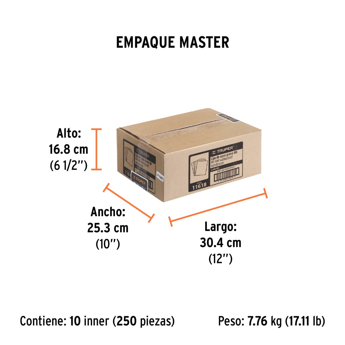 Lija De Agua Grano 80 Truper 116187