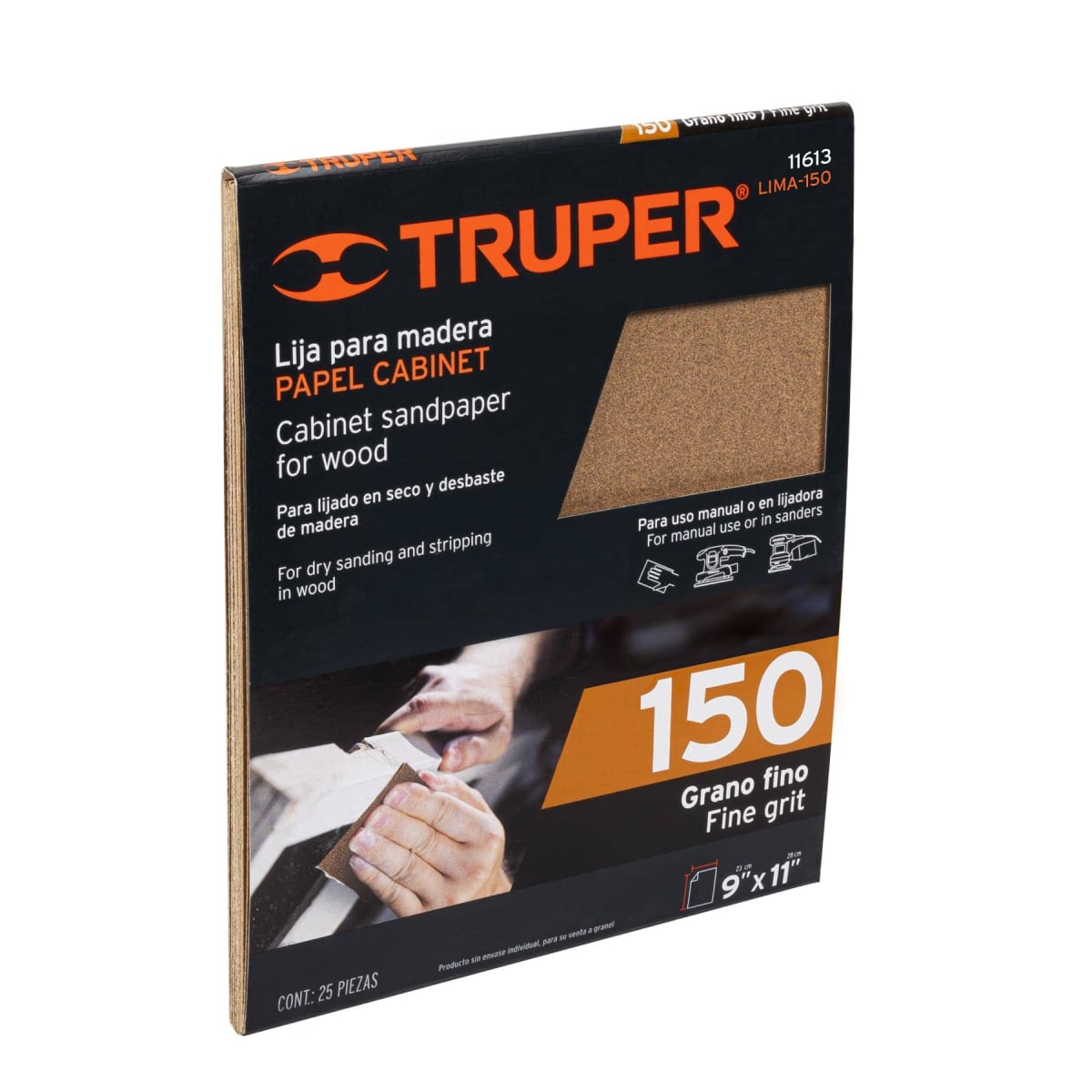 Lija Para Madera Grano 150 Truper 11613 0