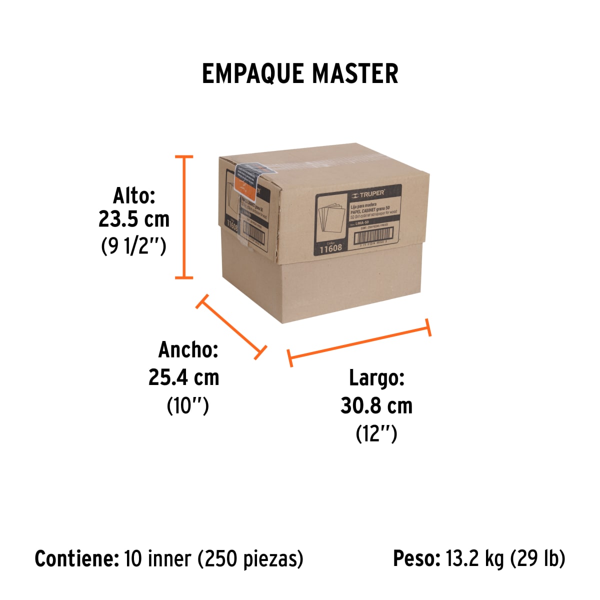 Lija Para Madera Grano 50 Truper 116087