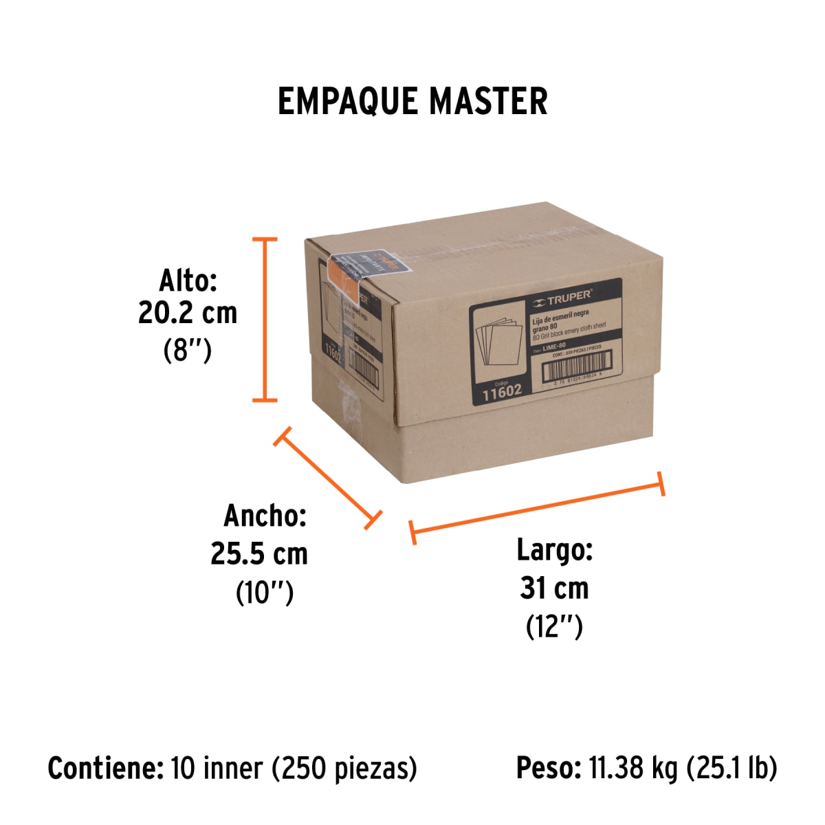 Lija De Fierro Grano 80 Truper 116027