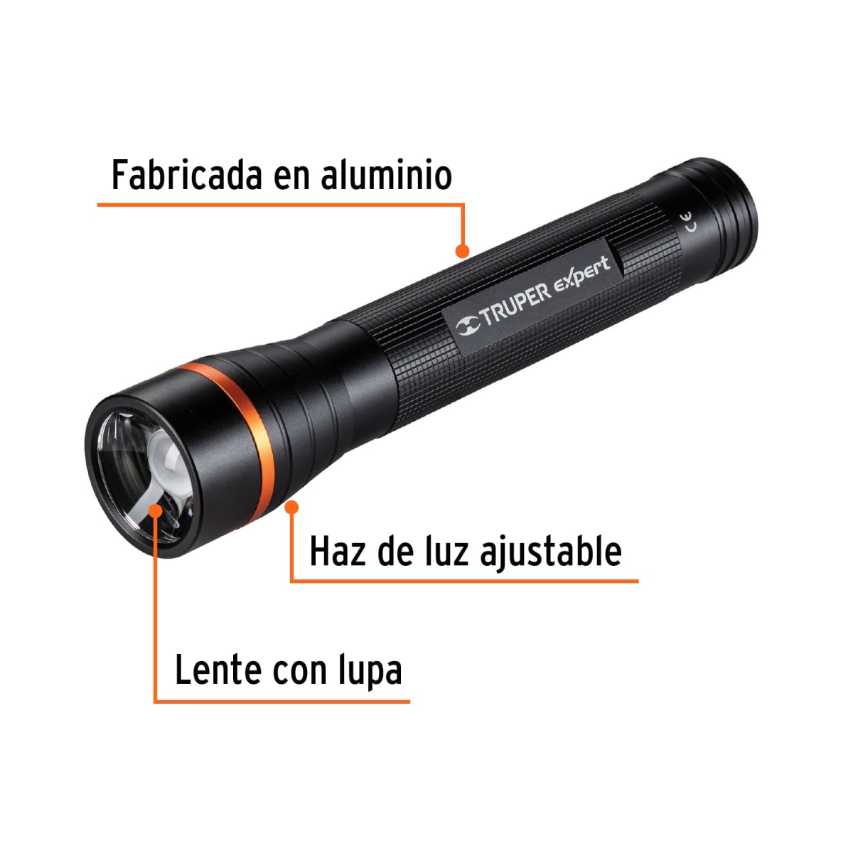 Linterna De Aluminio A Pilas 530 Lumines Truper 188142