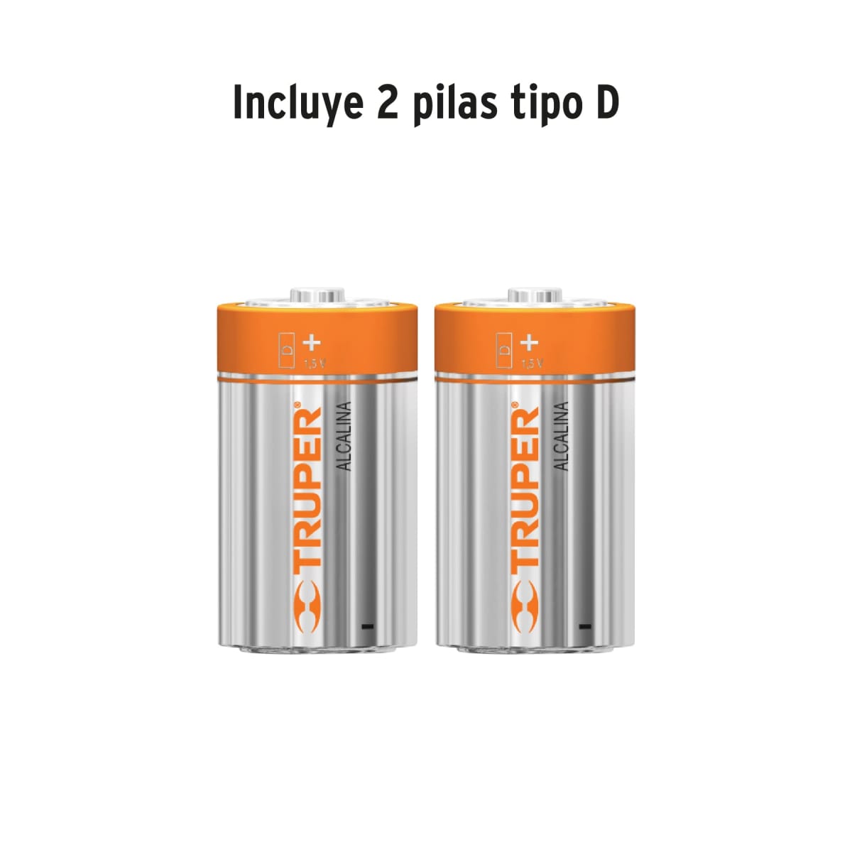 Linterna Plástica De Pilas Tipo D 180 Lumines Truper 130195