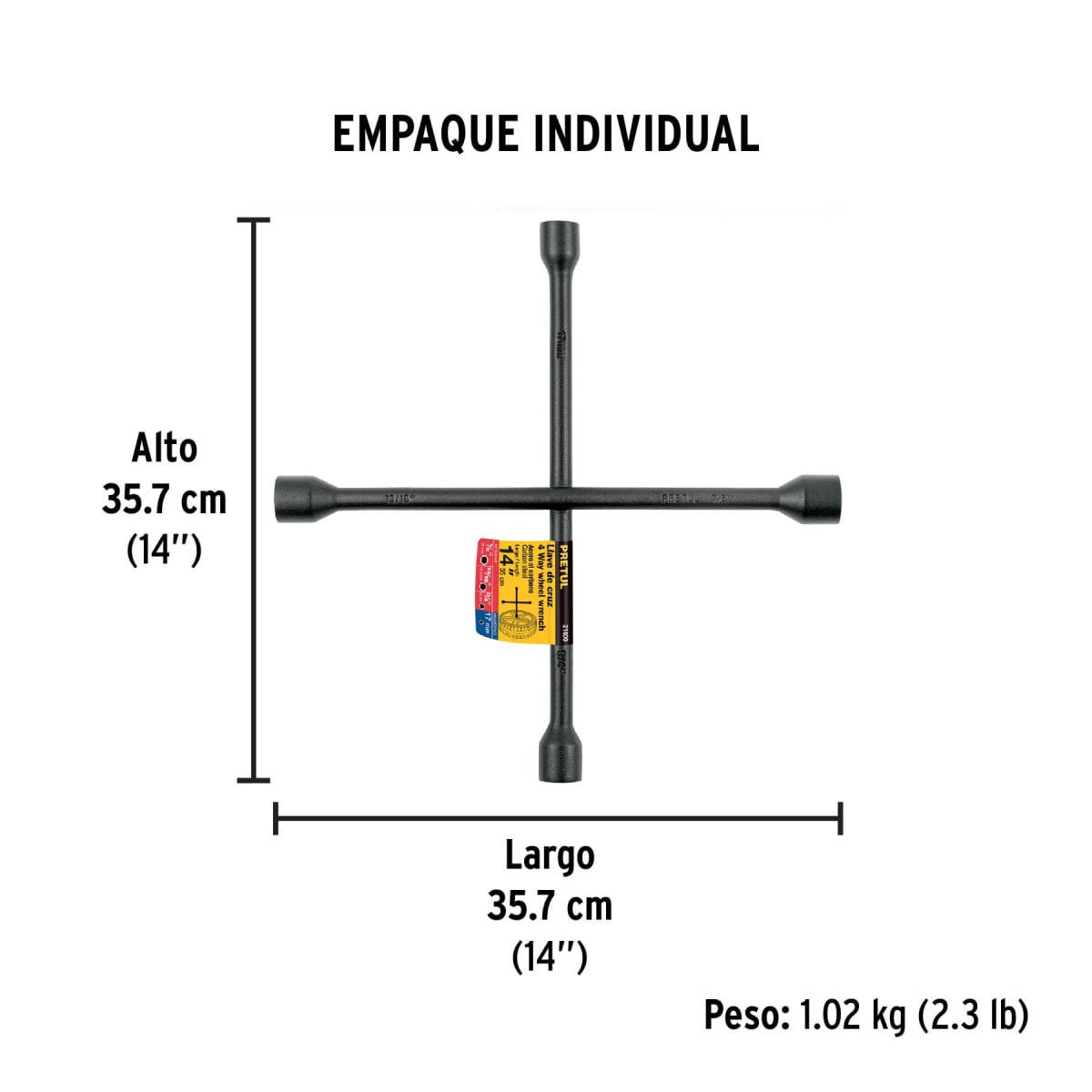 Llave De Cruz 16'' Fijo Pretul 218004