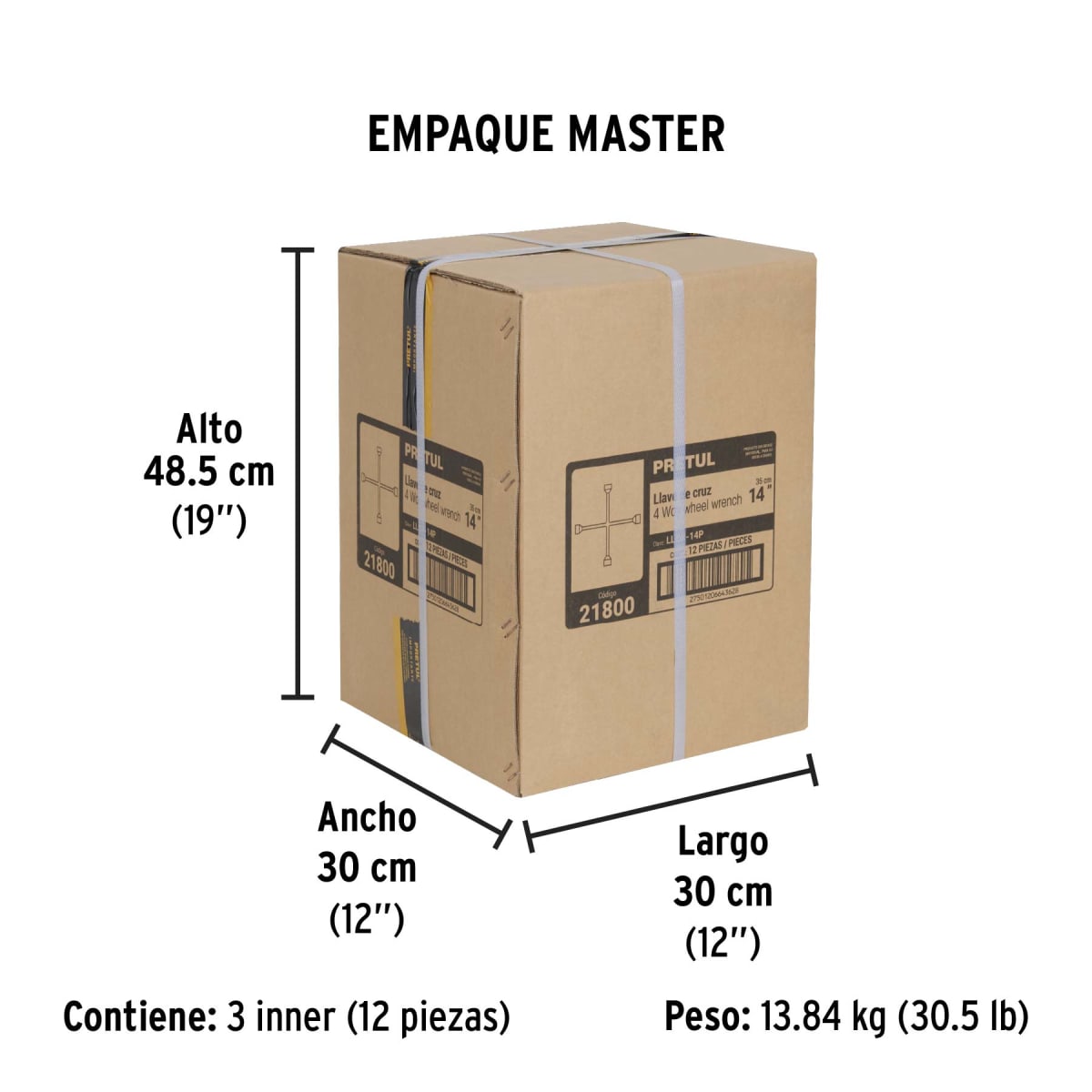 Llave De Cruz 16'' Fijo Pretul 218006