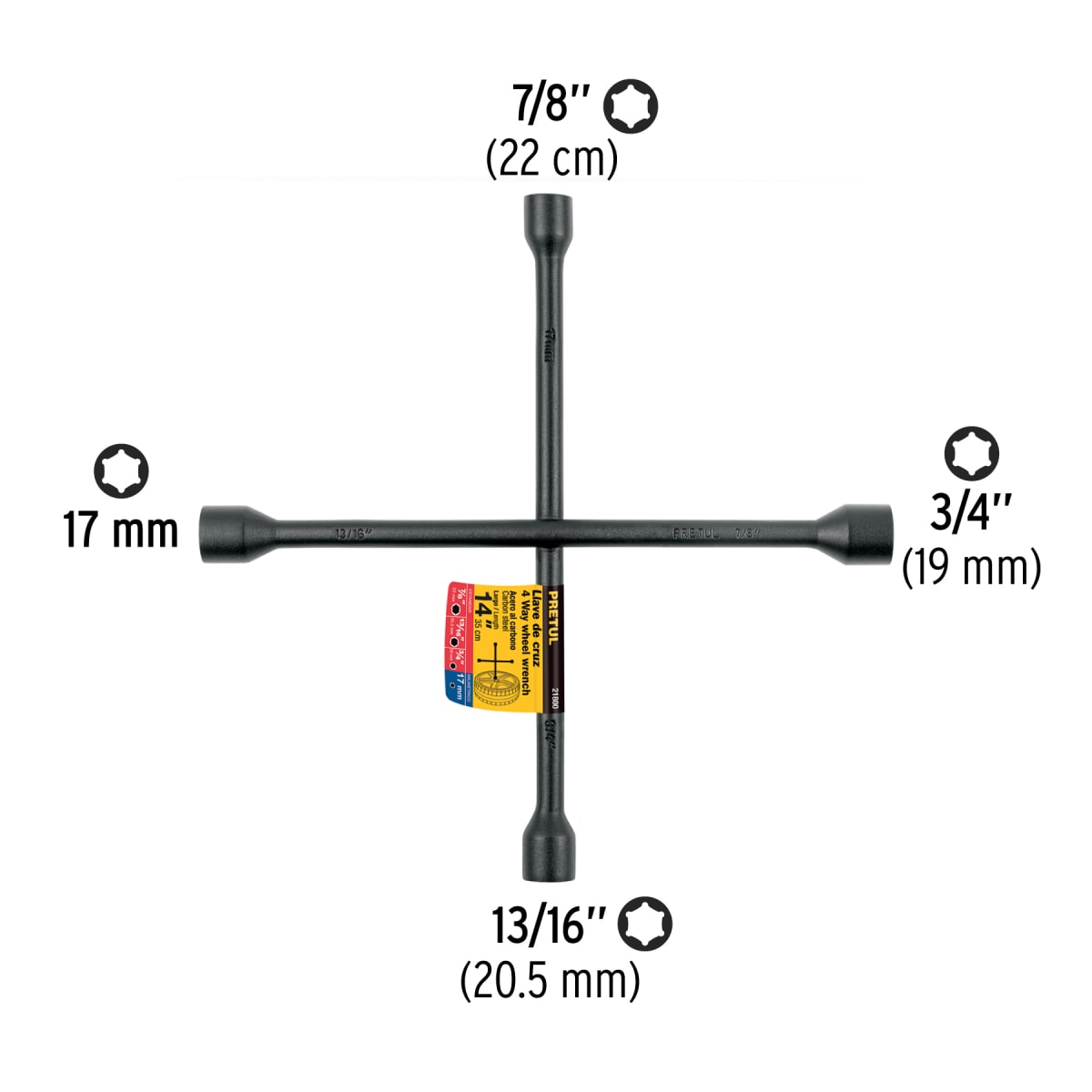 Llave De Cruz 16'' Fijo Pretul 218003