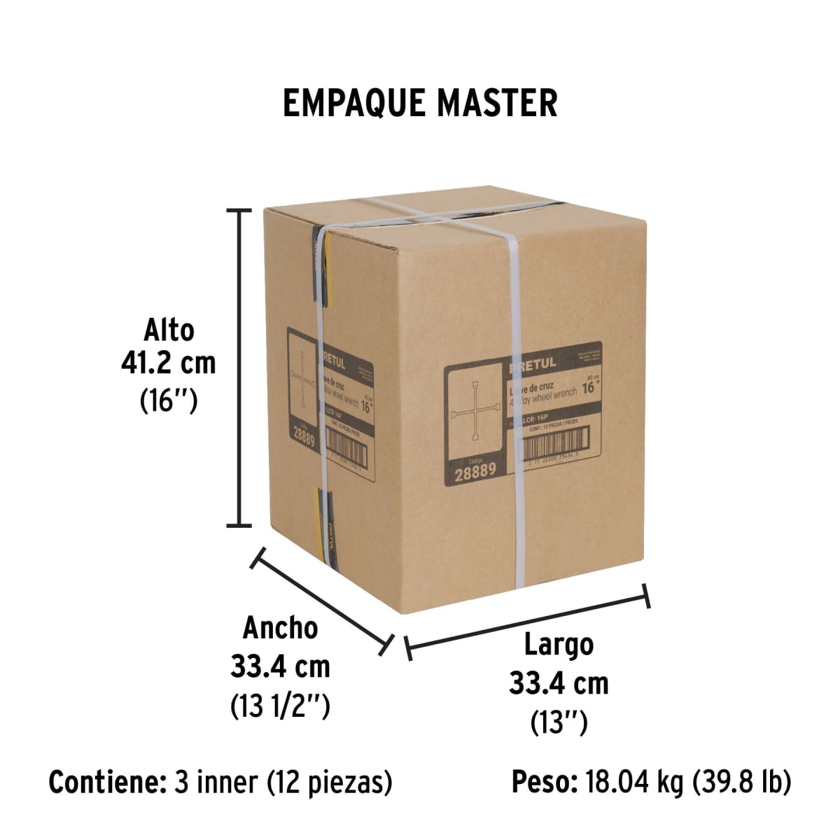 Llave De Cruz 16'' Fijo Pretul 288895