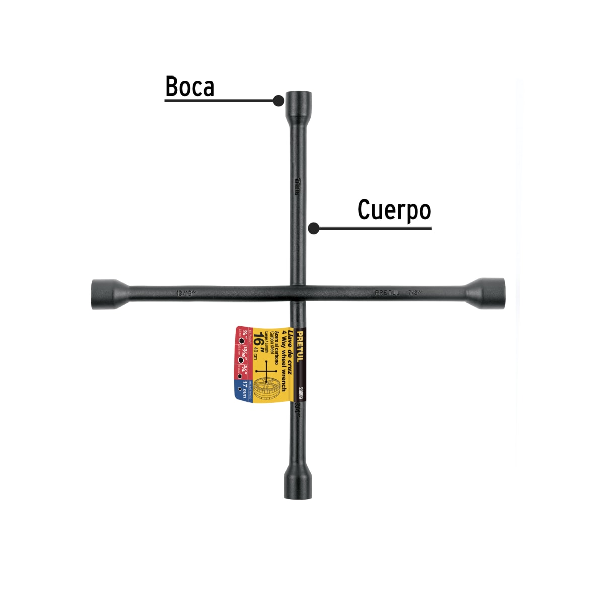 Llave De Cruz 16'' Fijo Pretul 288892