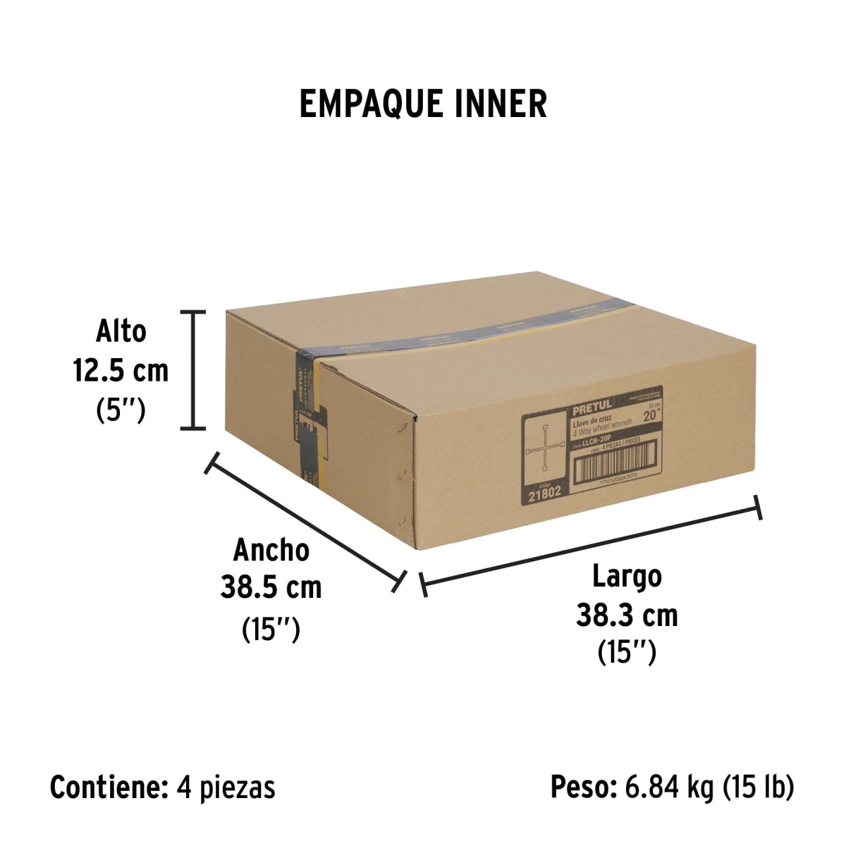 Llave De Cruz 20'' Fijo Pretul 218025