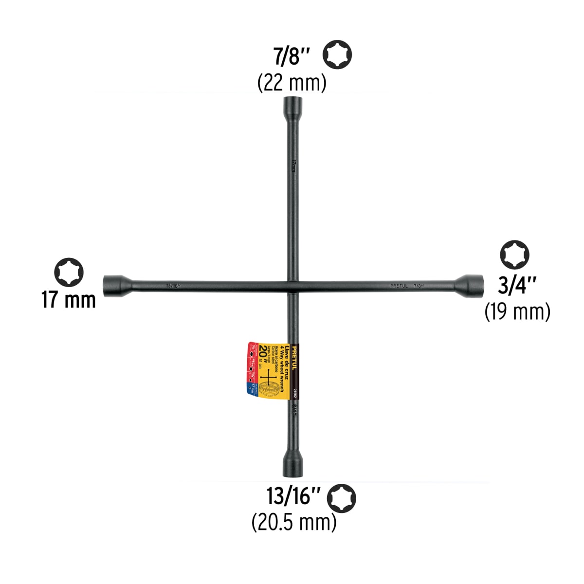 Llave De Cruz 20'' Fijo Pretul 218022