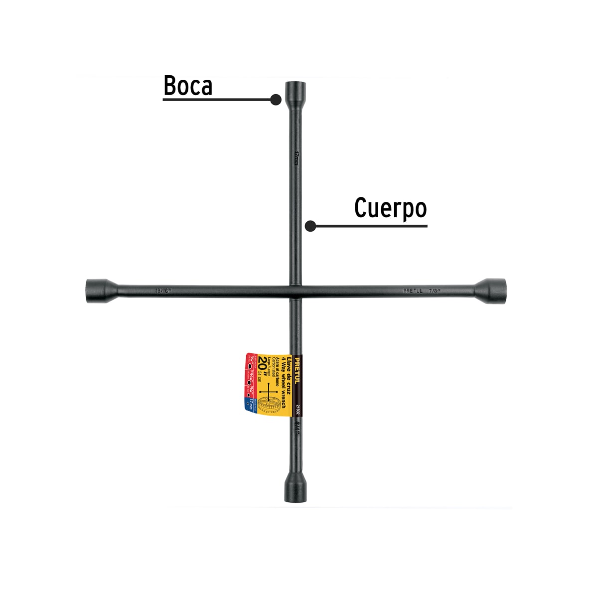 Llave De Cruz 20'' Fijo Pretul 218023