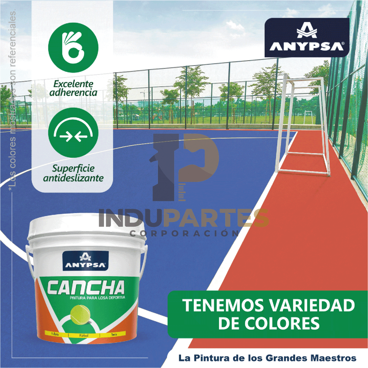 Pintura Para Losa Deportiva Cancha Paquete  de 4 Gl (3.785 L.)2