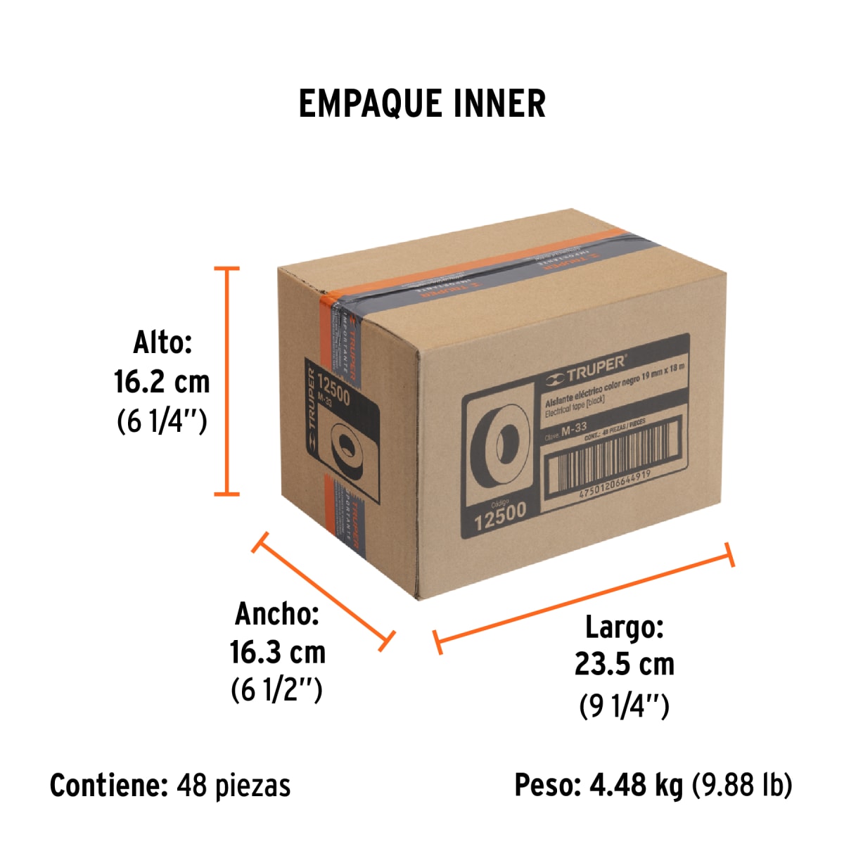 Cinta Aislante Negro 19Mm X 18Mts 12500 Truper4