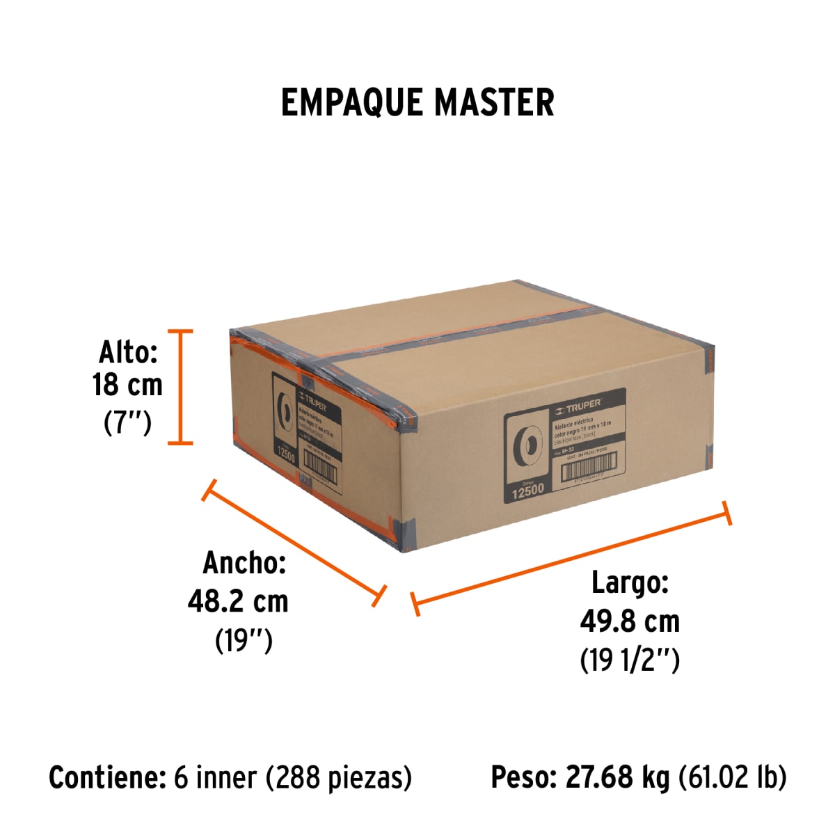 Cinta Aislante Negro 19Mm X 18Mts 12500 Truper5