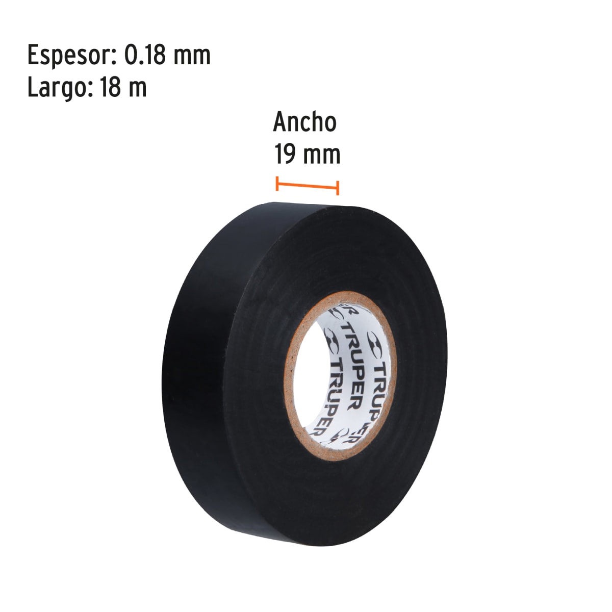 Cinta Aislante Negro 19Mm X 18Mts 12500 Truper2