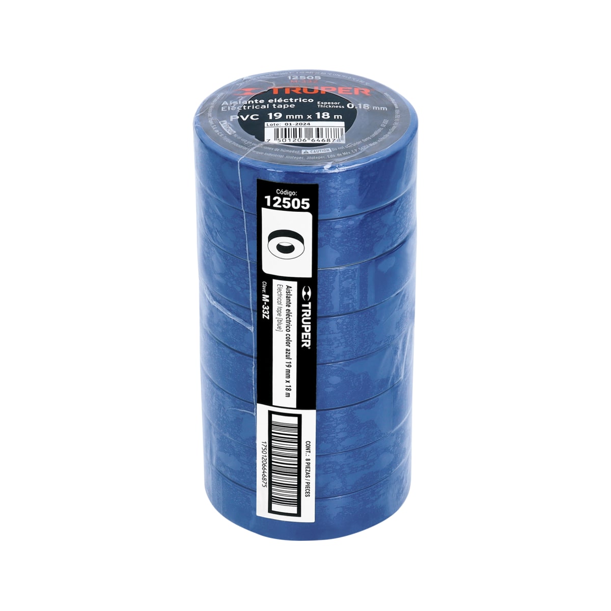 Cinta Aislante Azul 19Mm X 18Mts 12505 Truper6