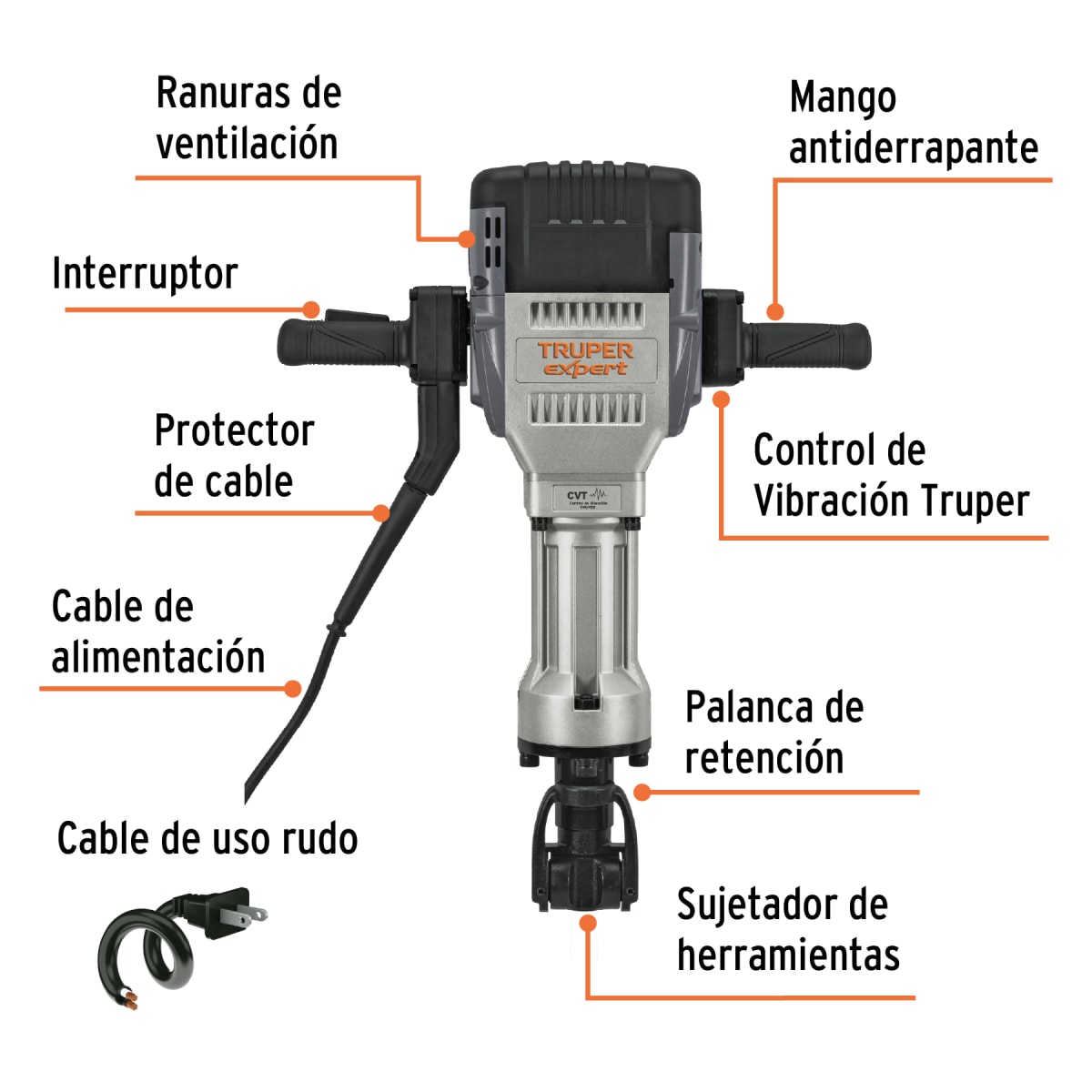 Martillo Demoledor Hexagonal 1 1/8