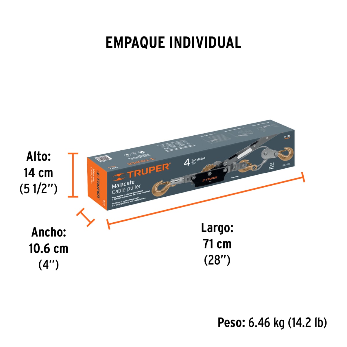 Winche Tensor Malacate 4 Toneladas Truper 147272