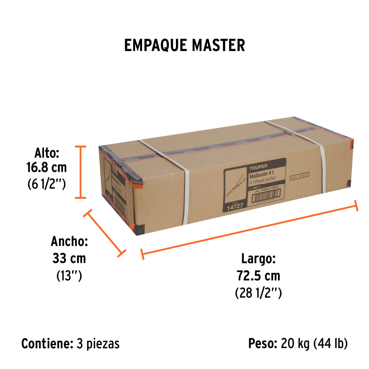 Winche Tensor Malacate 4 Toneladas Truper 147273