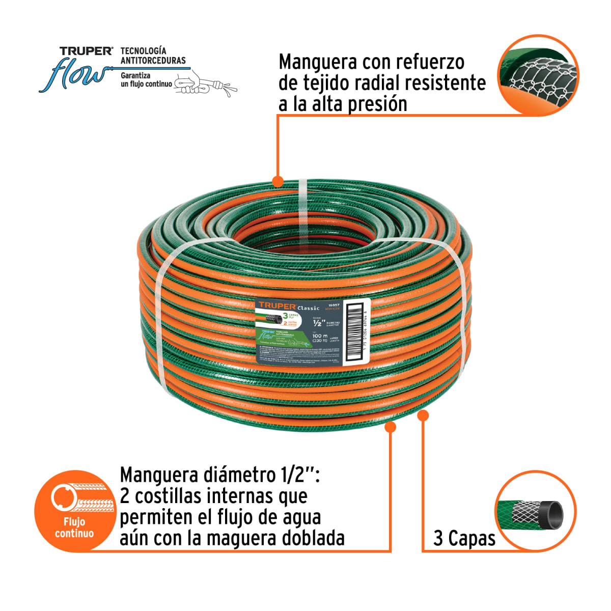 Manguera Reforzada 1/2