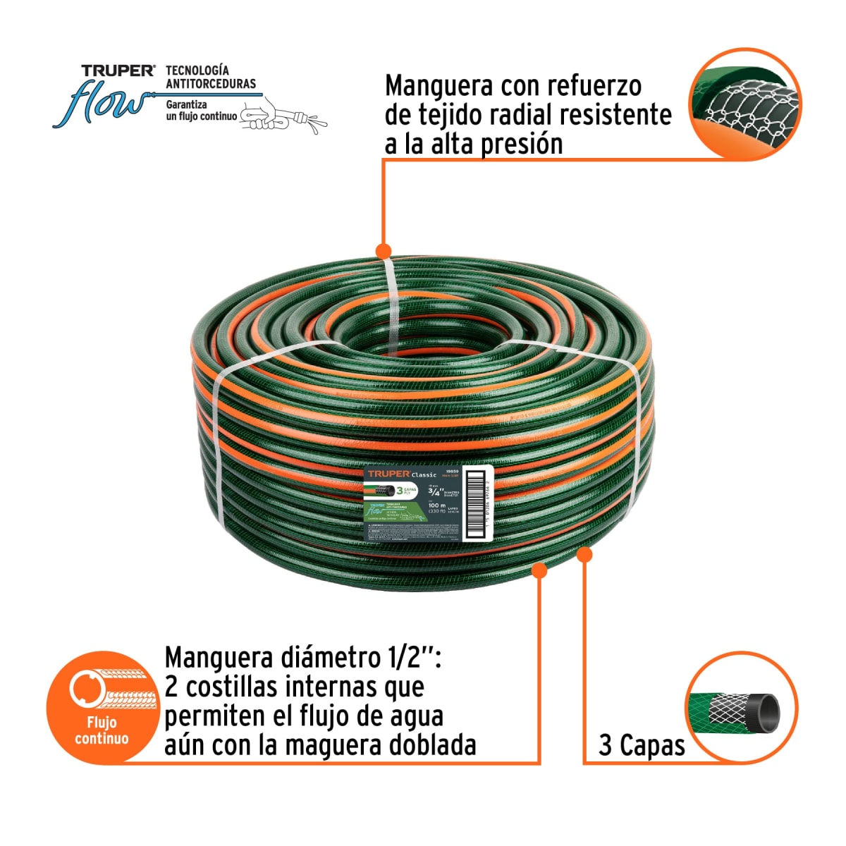Manguera Reforzada 3/4