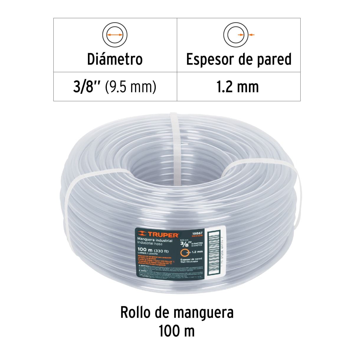 Manguera Industrial, Rollo De 100 Mts.5
