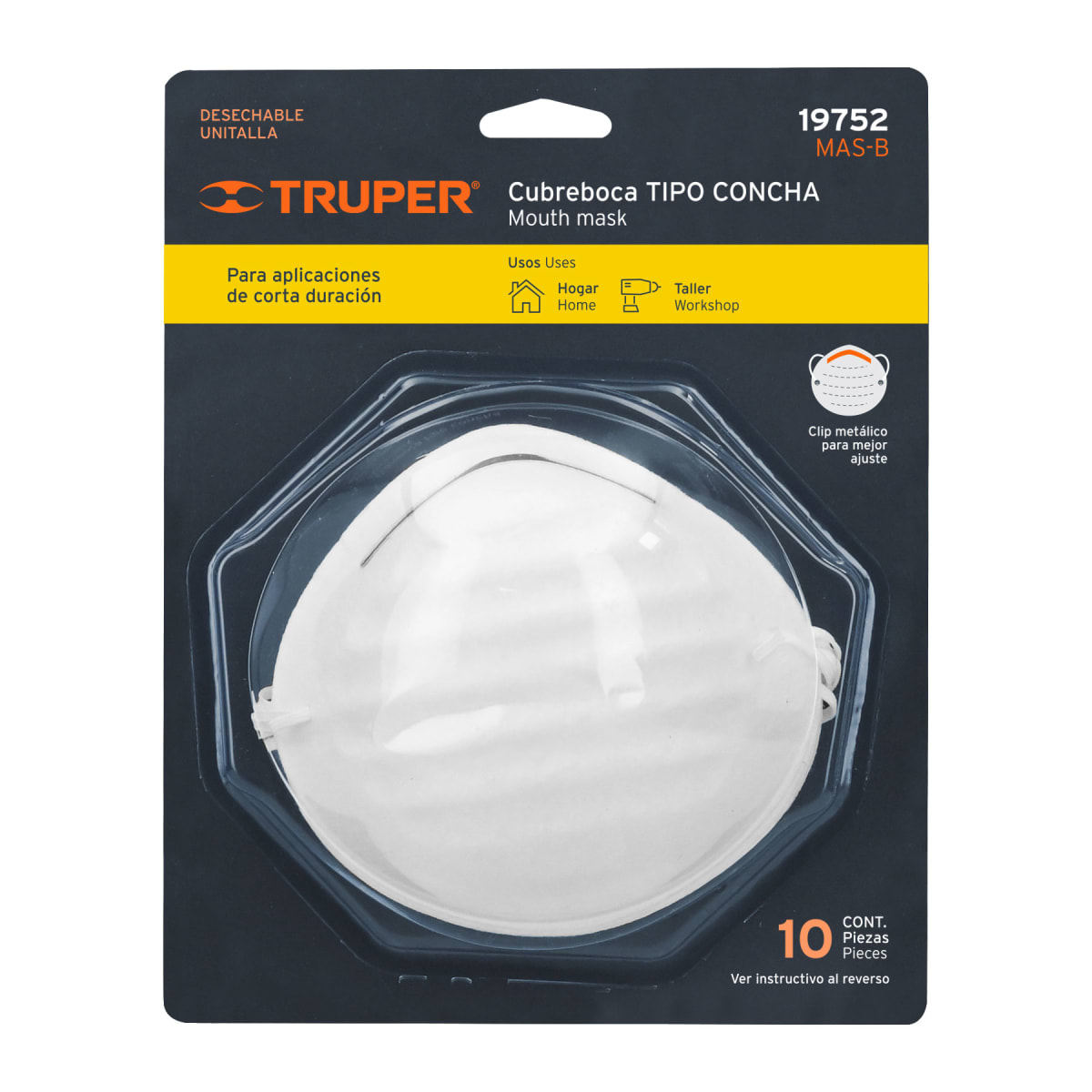 Mascarillas Para Polvo  Con 10 Und  Truper 19752 0