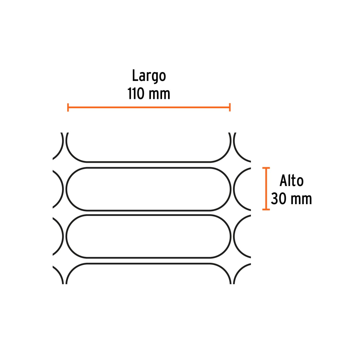 Malla De Seguridad De 30 m De Largo Y 1.2 Metro De Alto Truper 152643
