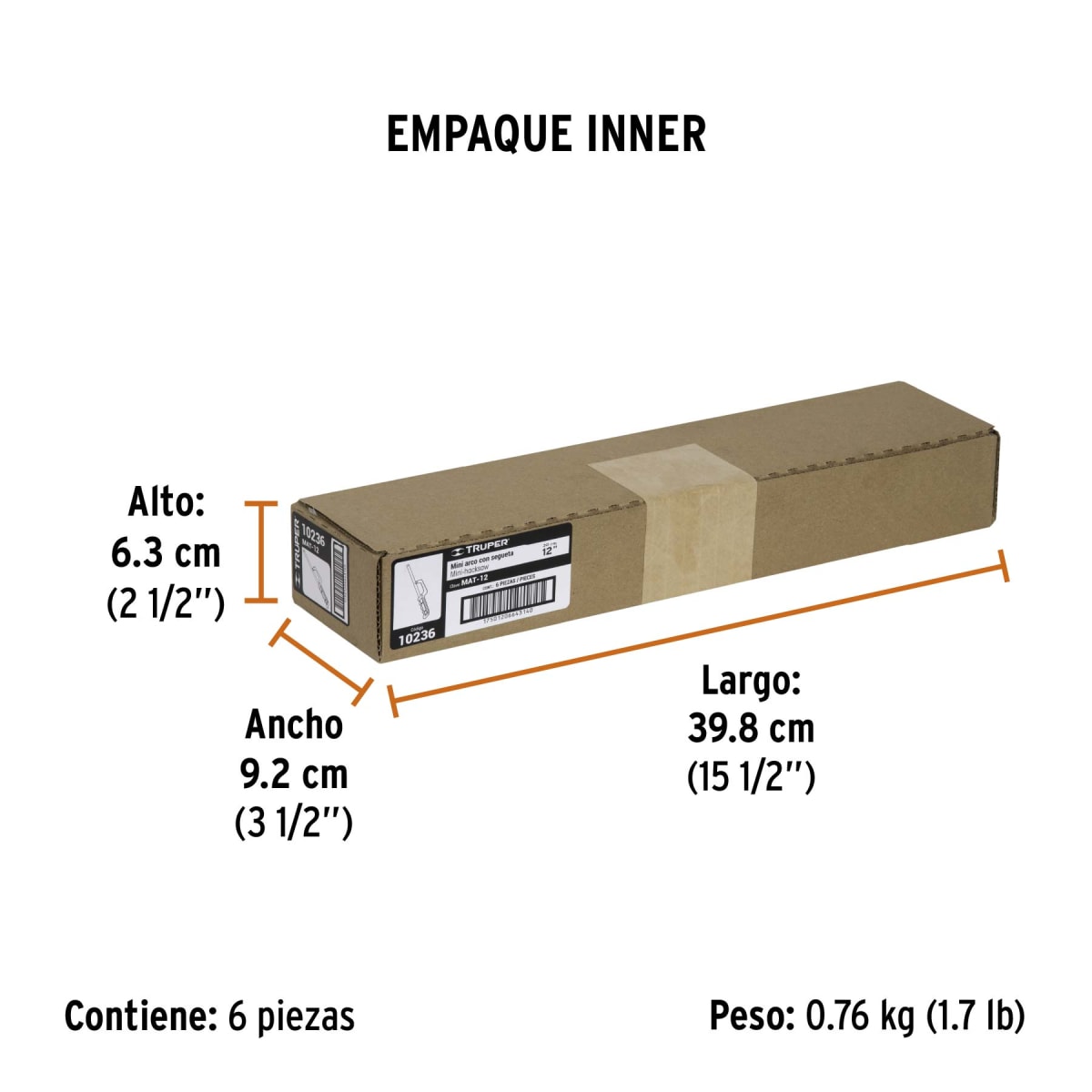 Mini arco de sierra 12' de aluminio Truper 102365