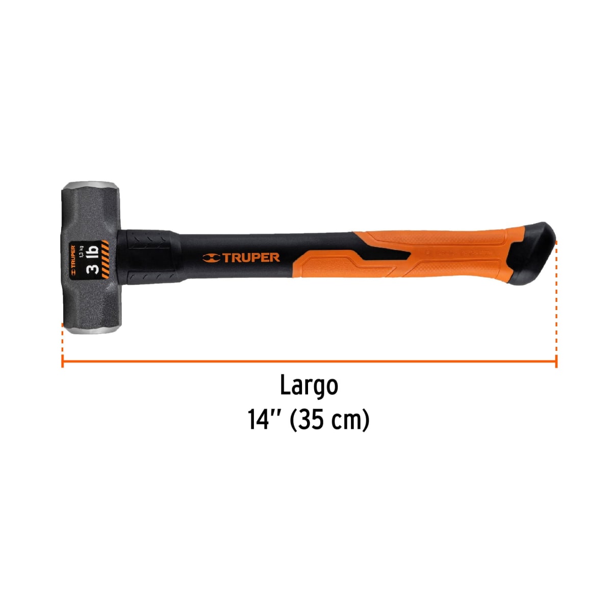 Comba Octogonal 3 Lbs Doble Cara con Mango Fibra de Vidrio 14