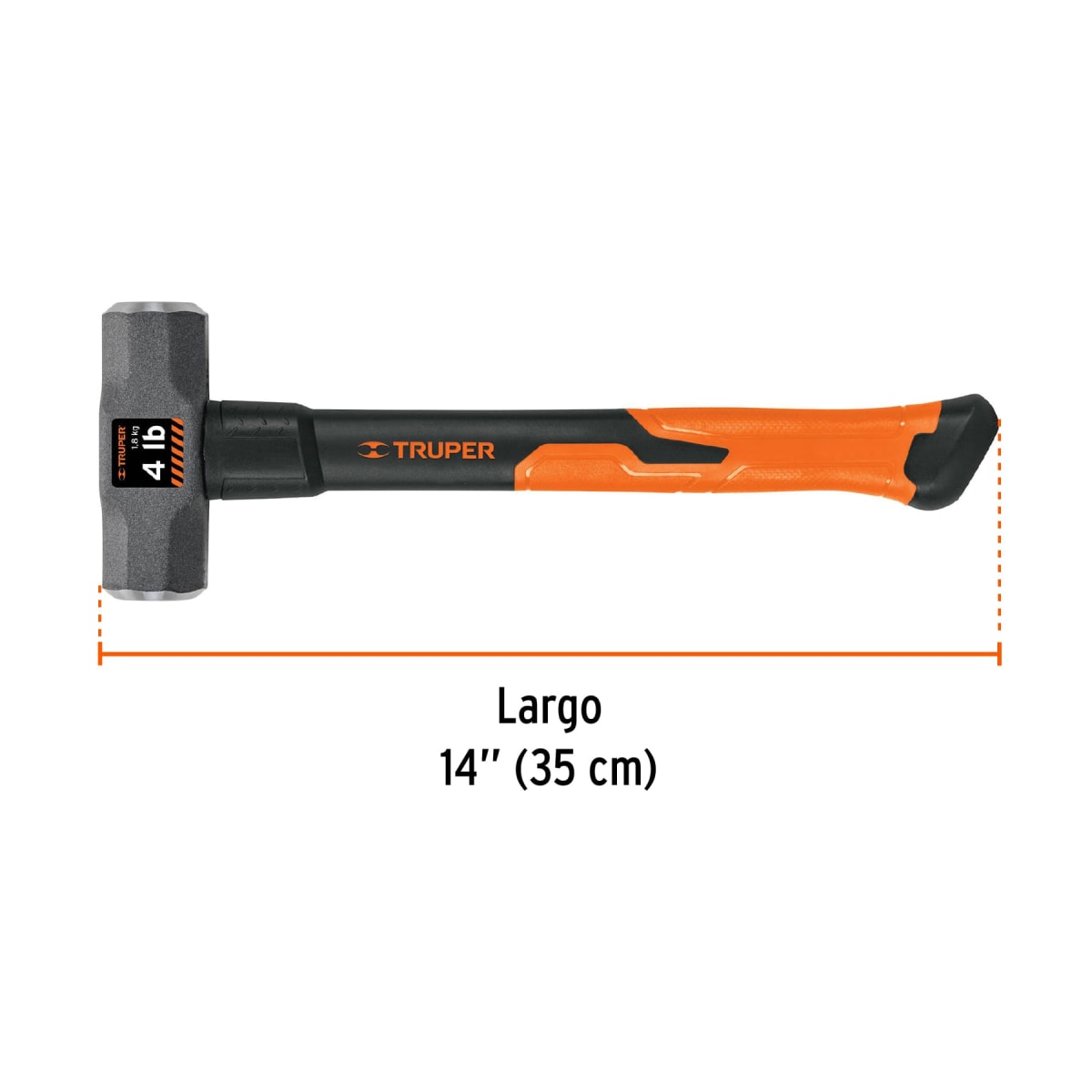 Comba Octogonal 4 Lbs Doble Cara con Mango Fibra de Vidrio 14