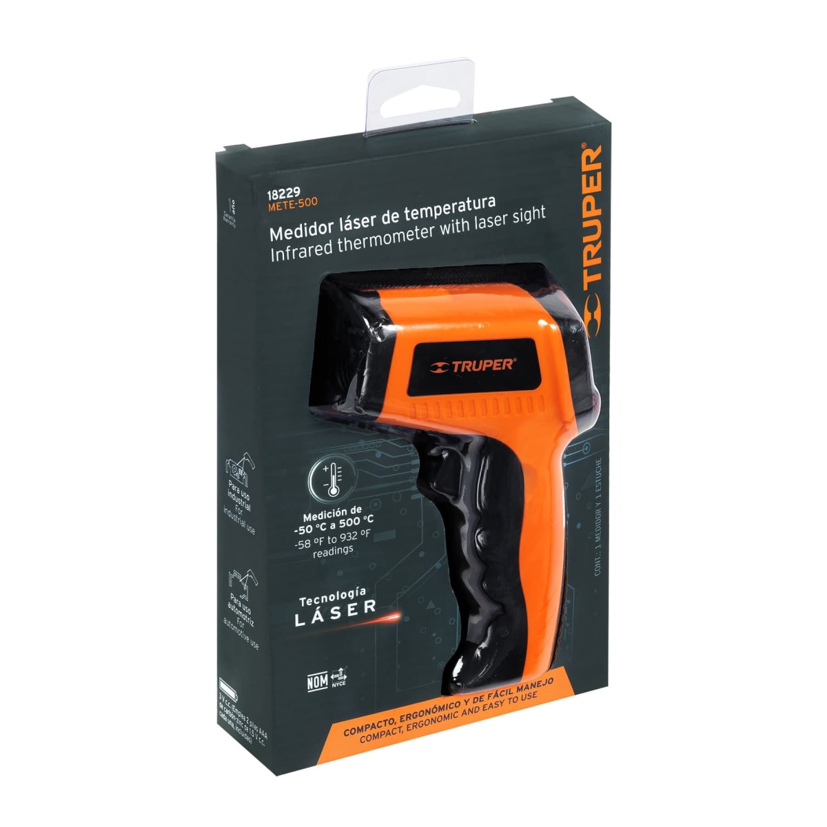 Medidor Infrarrojo De Temperatura De -50°C A 500°C Truper 182294