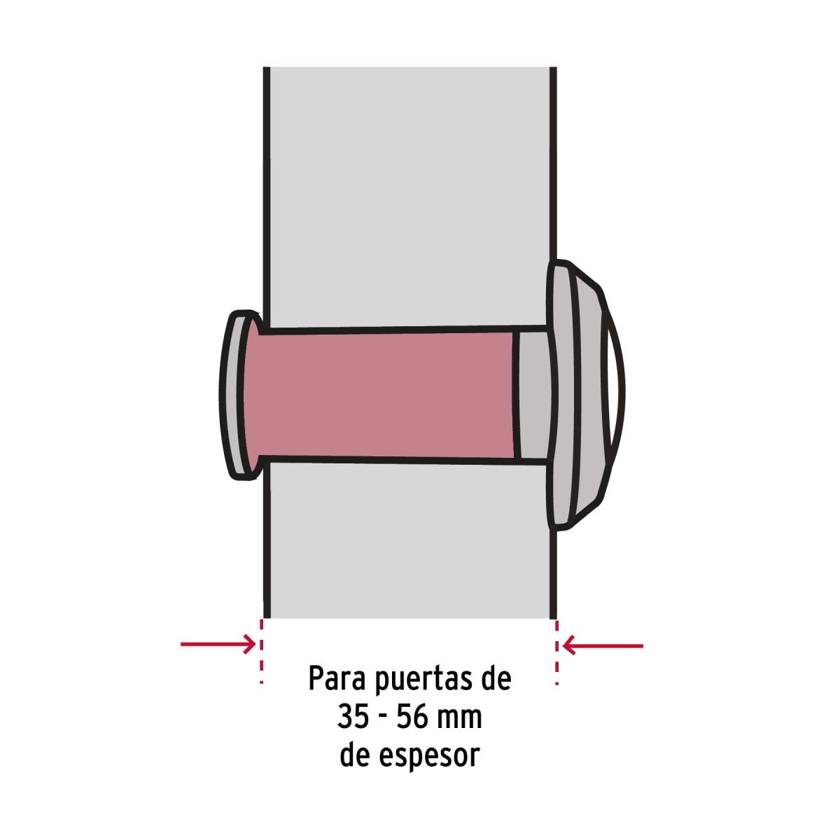 Mirilla De Seguridad Latón Brillante Hermex 436724