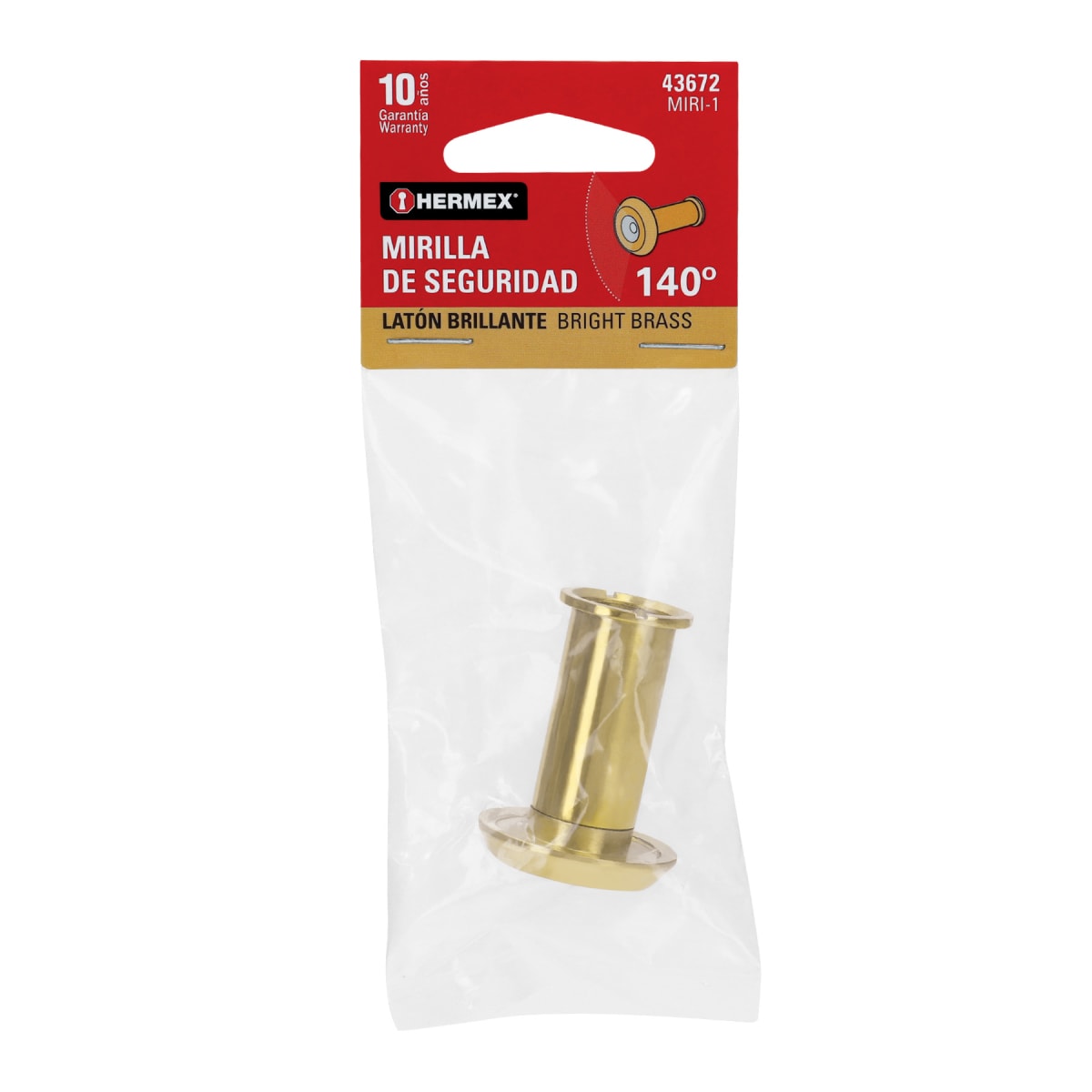 Mirilla De Seguridad Latón Brillante Hermex 436729