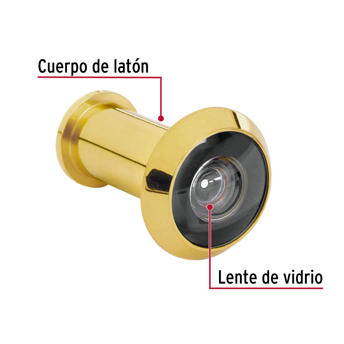 Mirilla De Seguridad Latón Brillante Hermex 436722