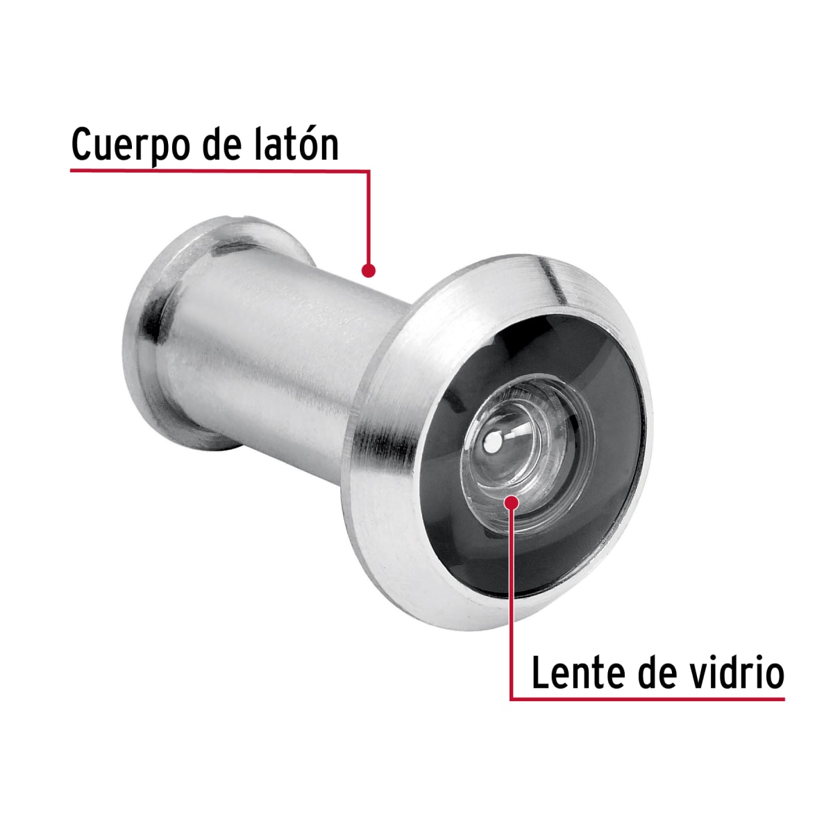 Mirilla De Seguridad Cromo Mate Hermex 436742