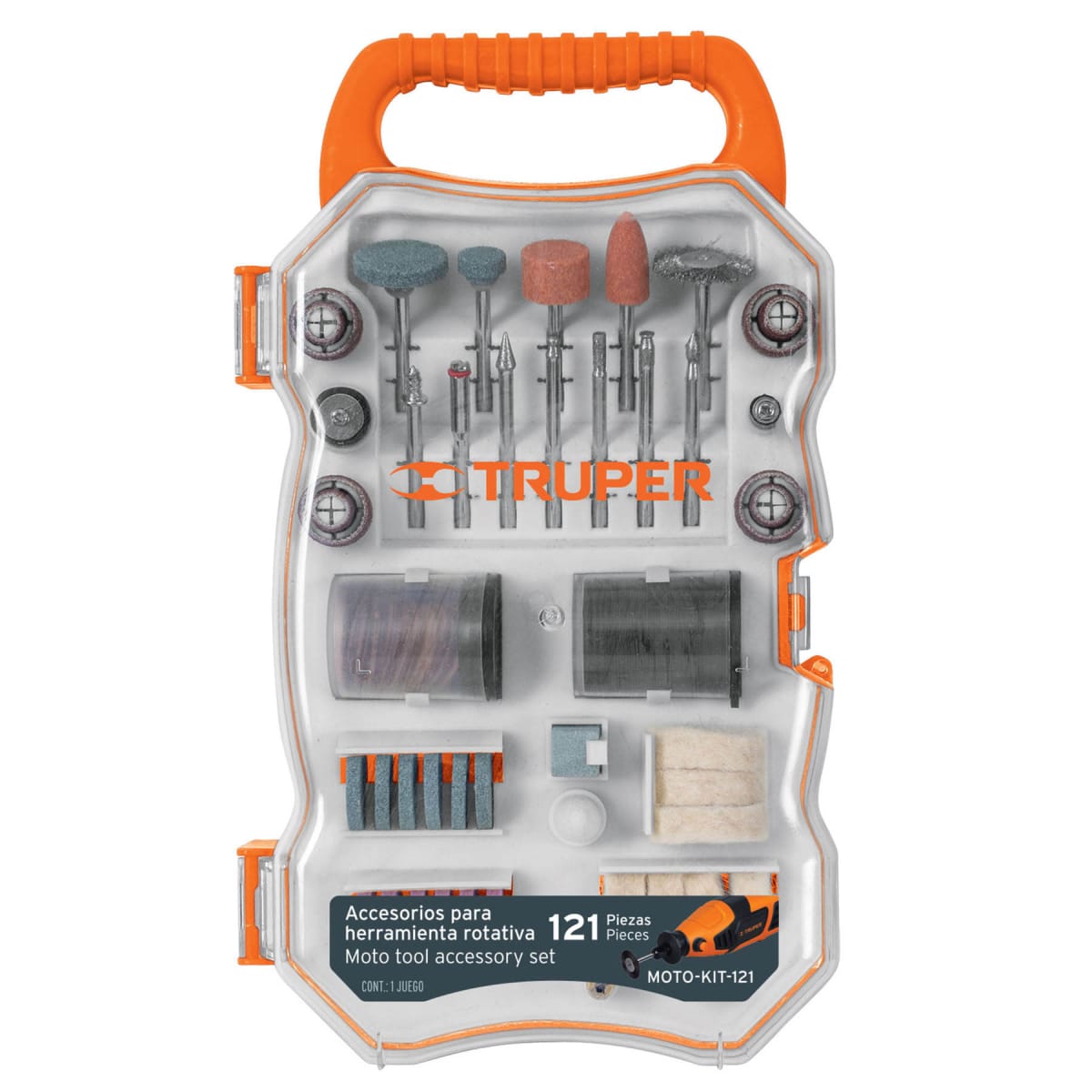Kit De Accesorios Para Mini Rectificadora 121 Piezas Truper 1007573