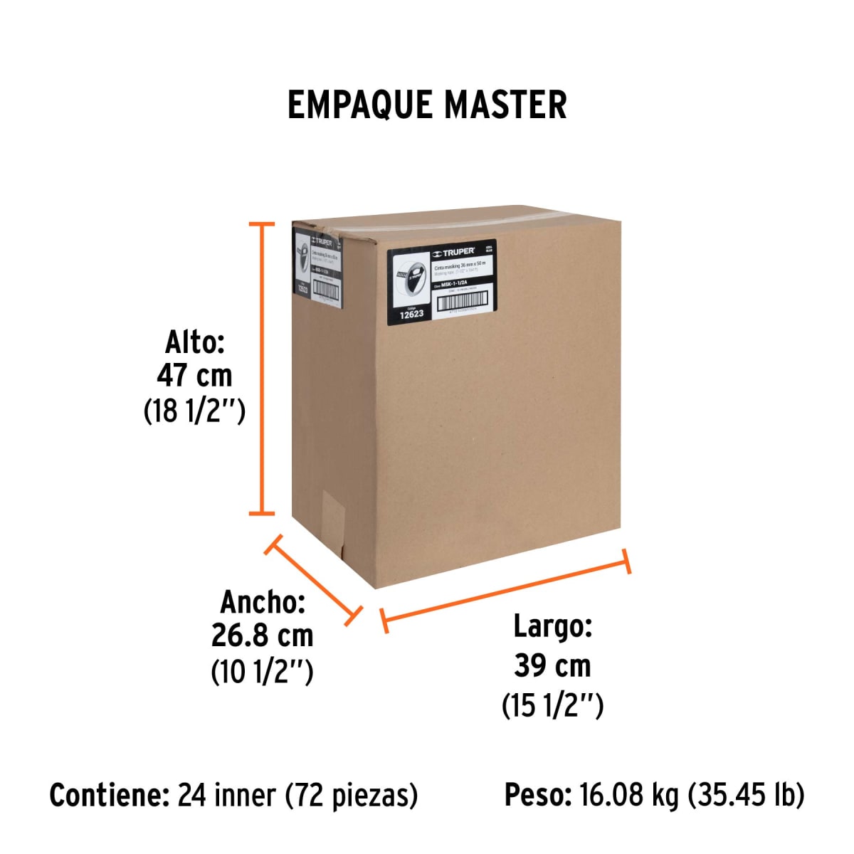 Cinta Masking Tape Azul de 1 1/2
