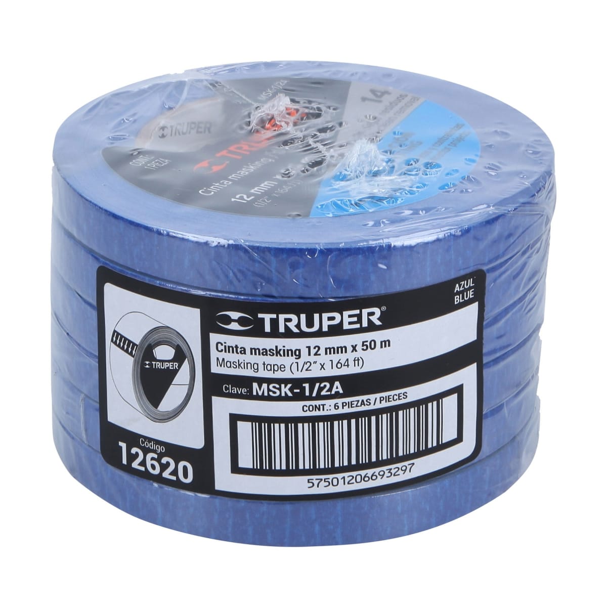 Cinta Masking Tape Azul de 1/2