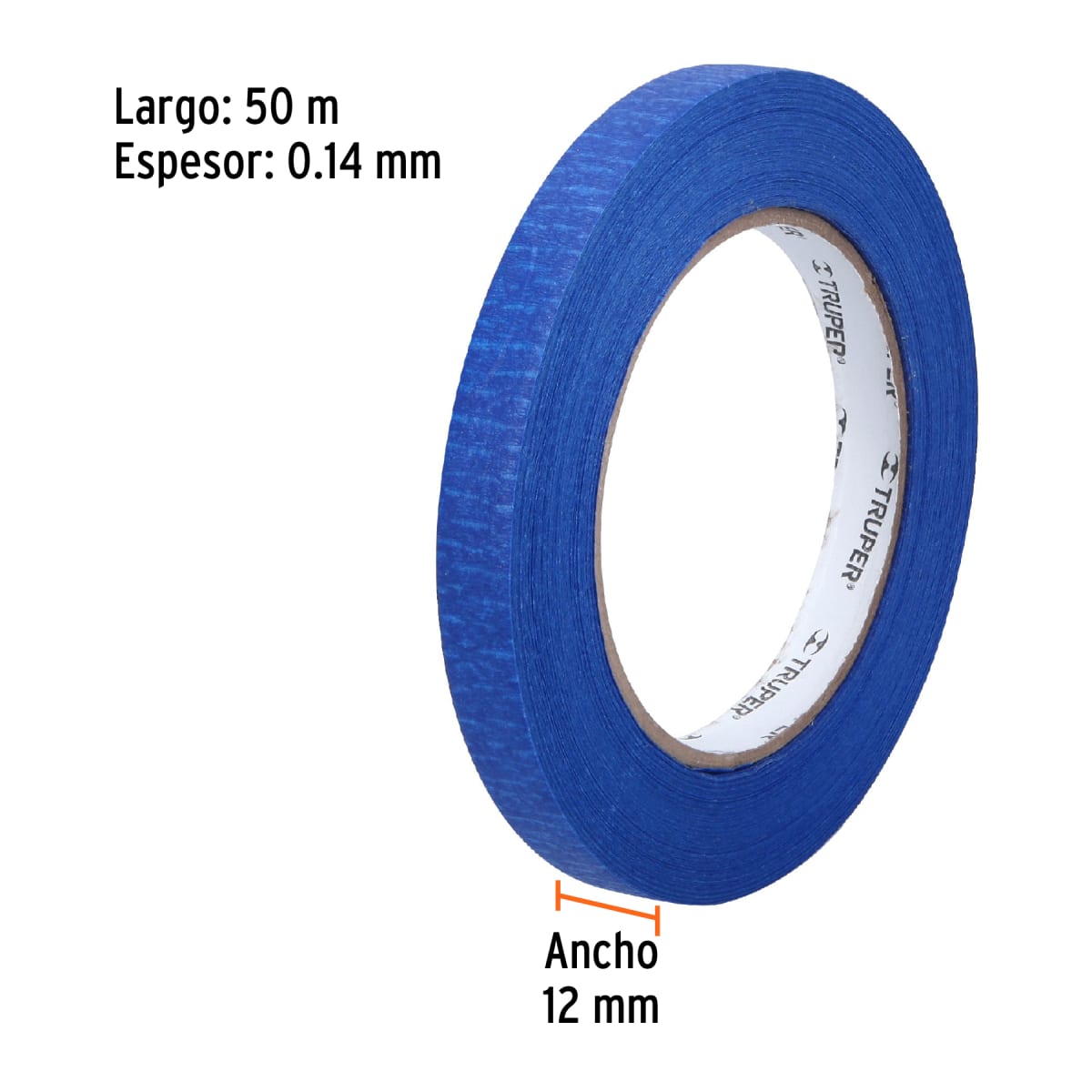 Cinta Masking Tape Azul de 1/2