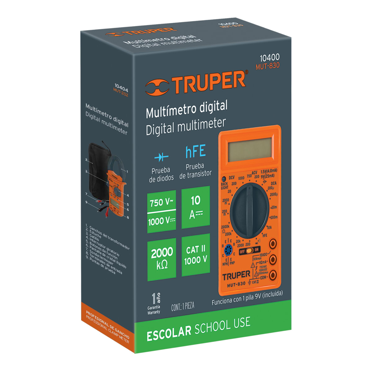 Multímetro Digital Multitester Truper 104005