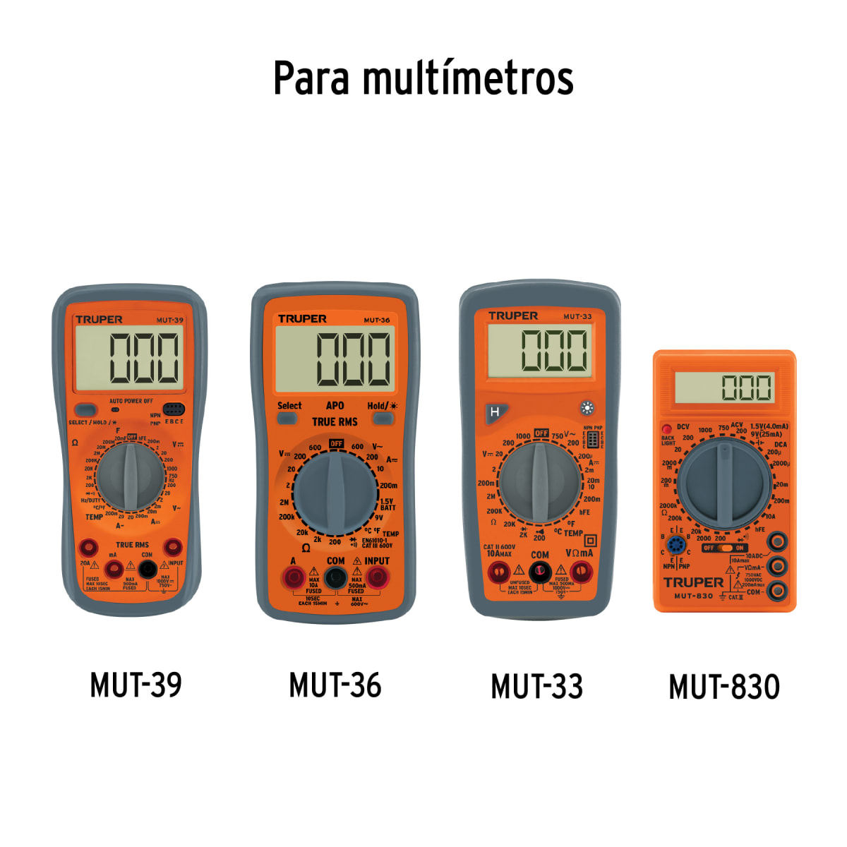 Juego De Cables De Prueba Para Multímetro Truper 1024065