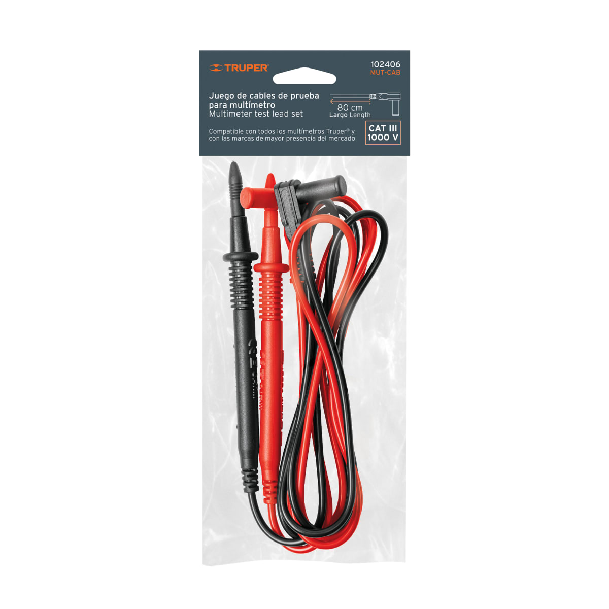 Juego De Cables De Prueba Para Multímetro Truper 1024066