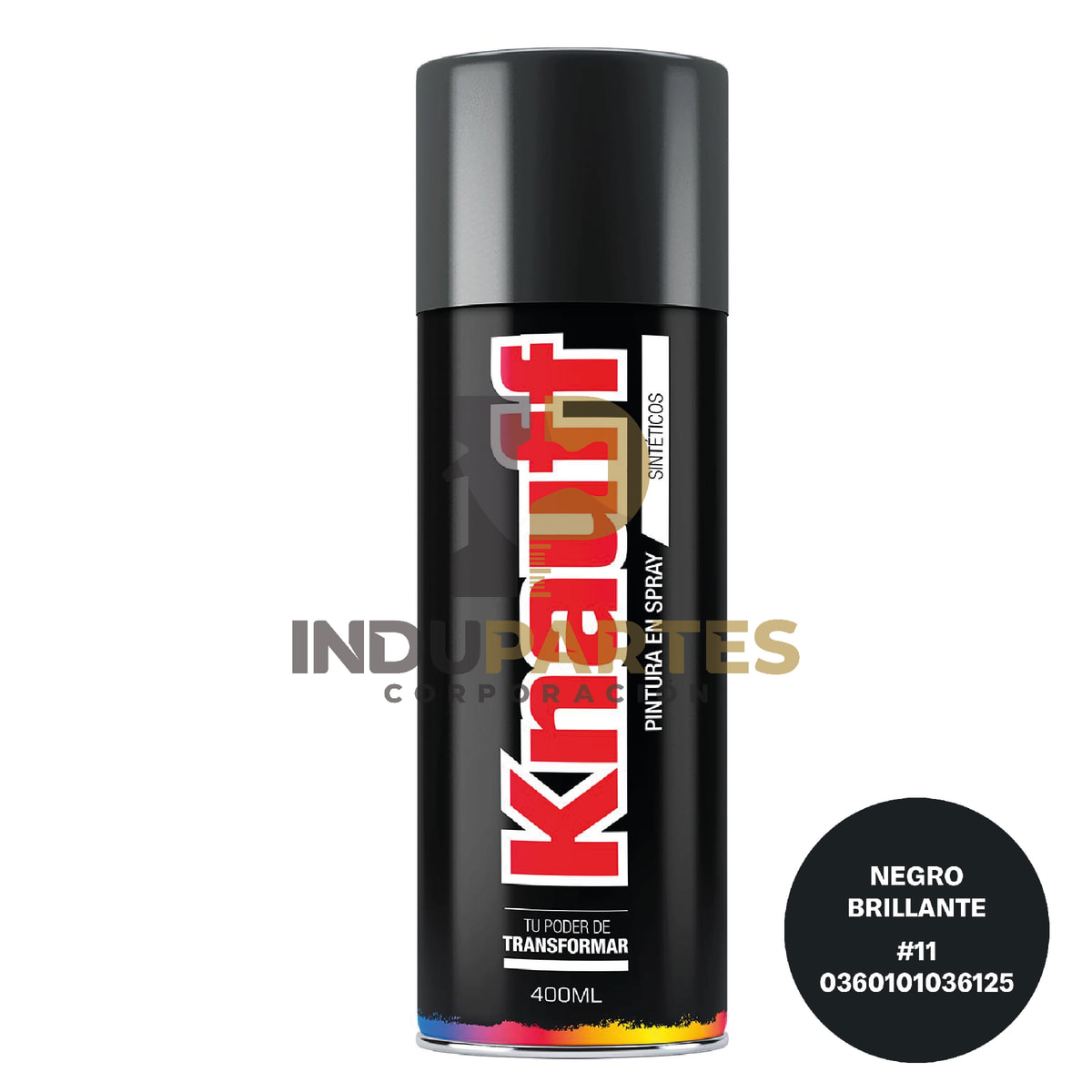 Pintura Spray Sintético Negro Brillante #11 Knauff 0