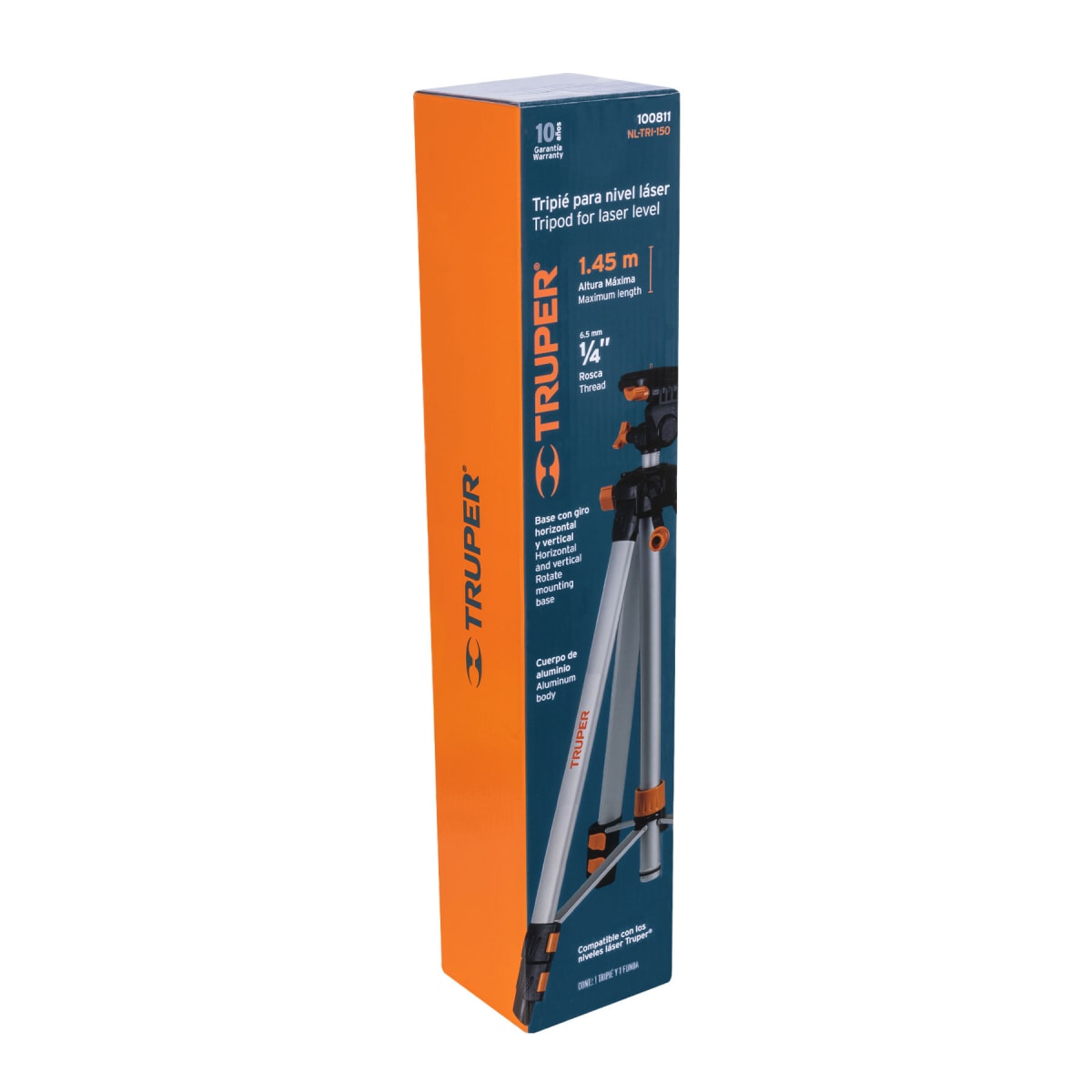 Trípode para Nivel Altura de Trabajo 59-145 Cm Truper 1008116