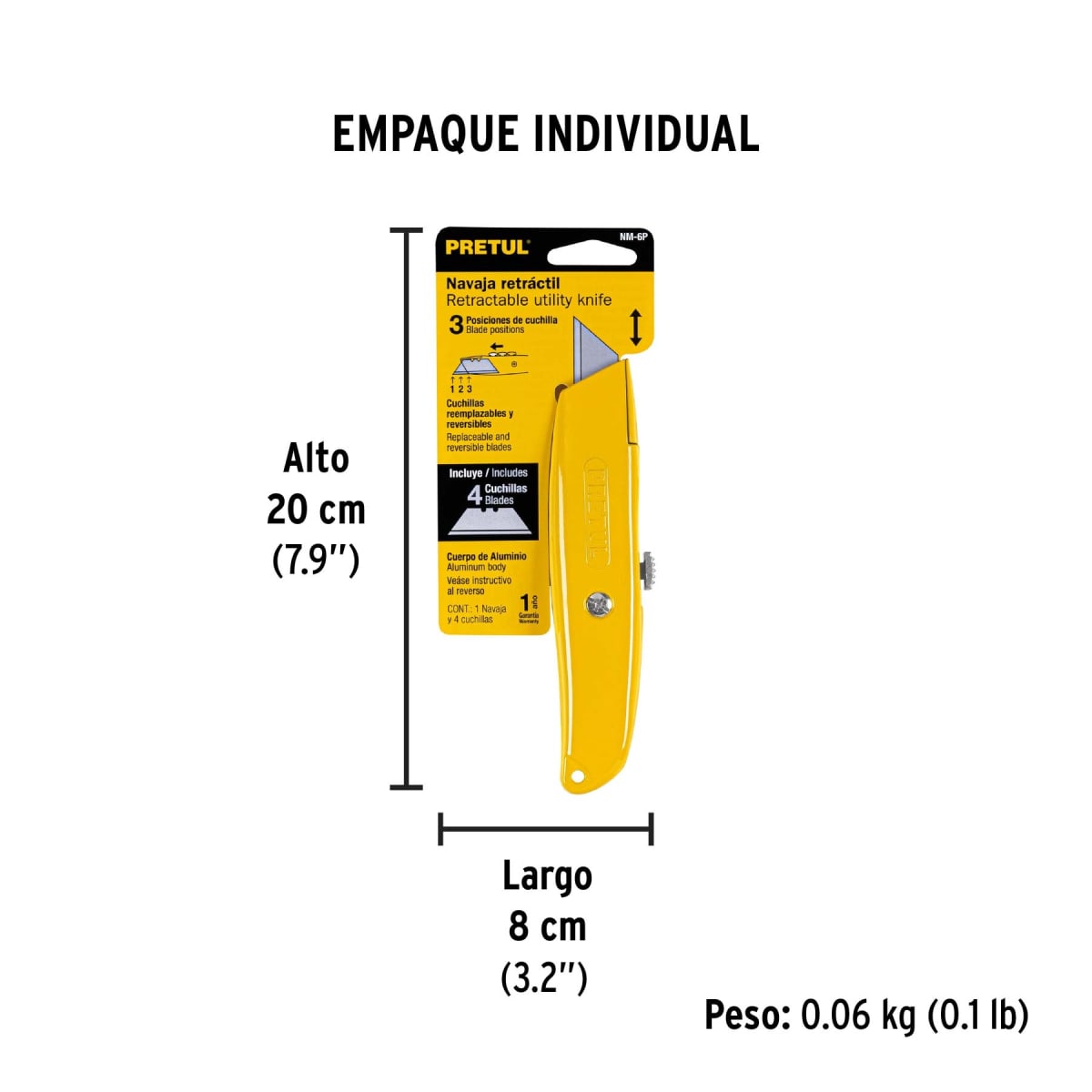 Cuchilla Retráctil Para Uso General Pretul 224004