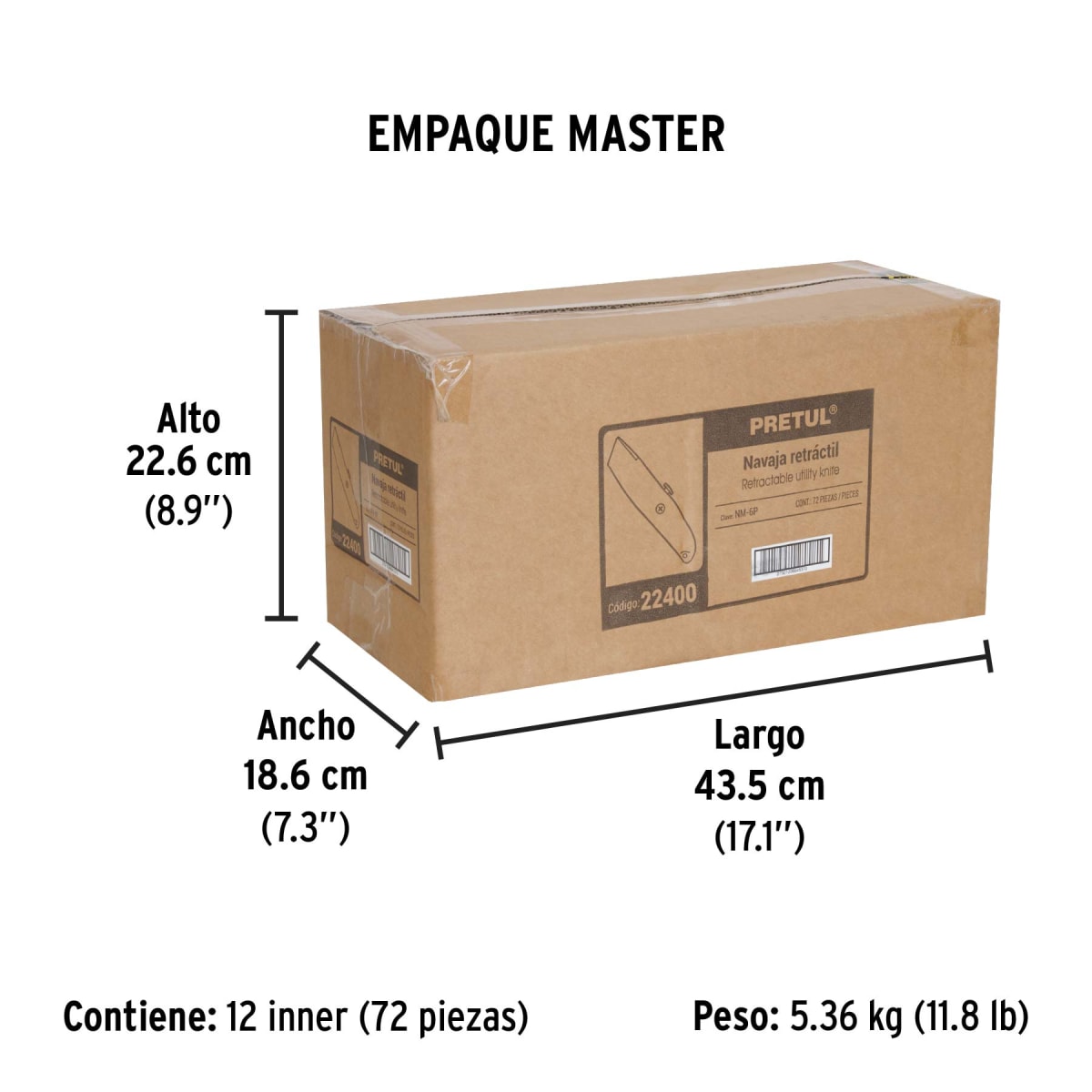 Cuchilla Retráctil Para Uso General Pretul 224006