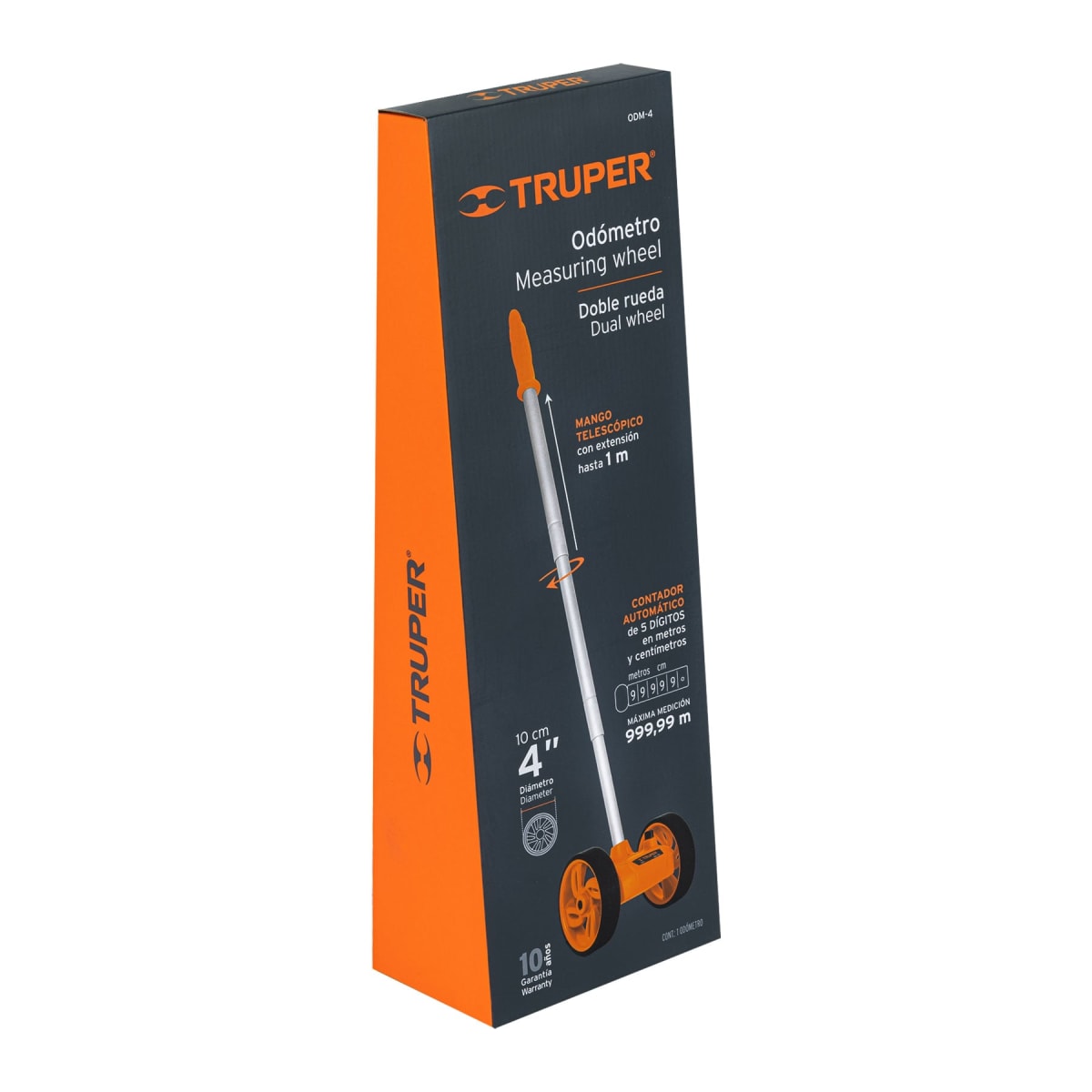 Odómetro con rueda doble de 4' Truper 158304