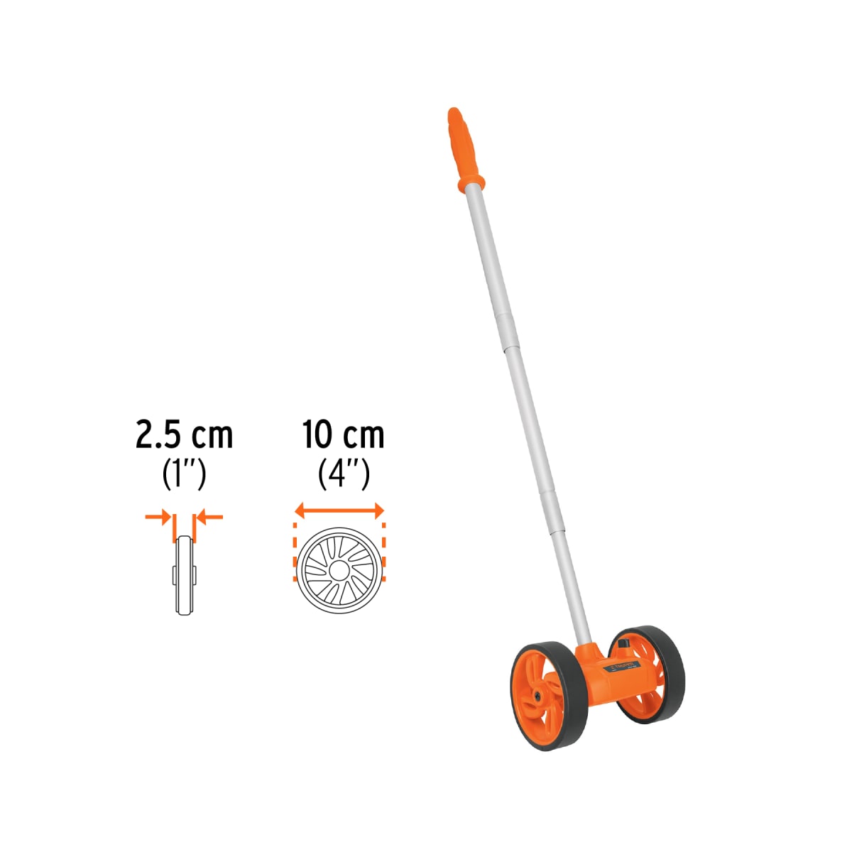Odómetro con rueda doble de 4' Truper 158302