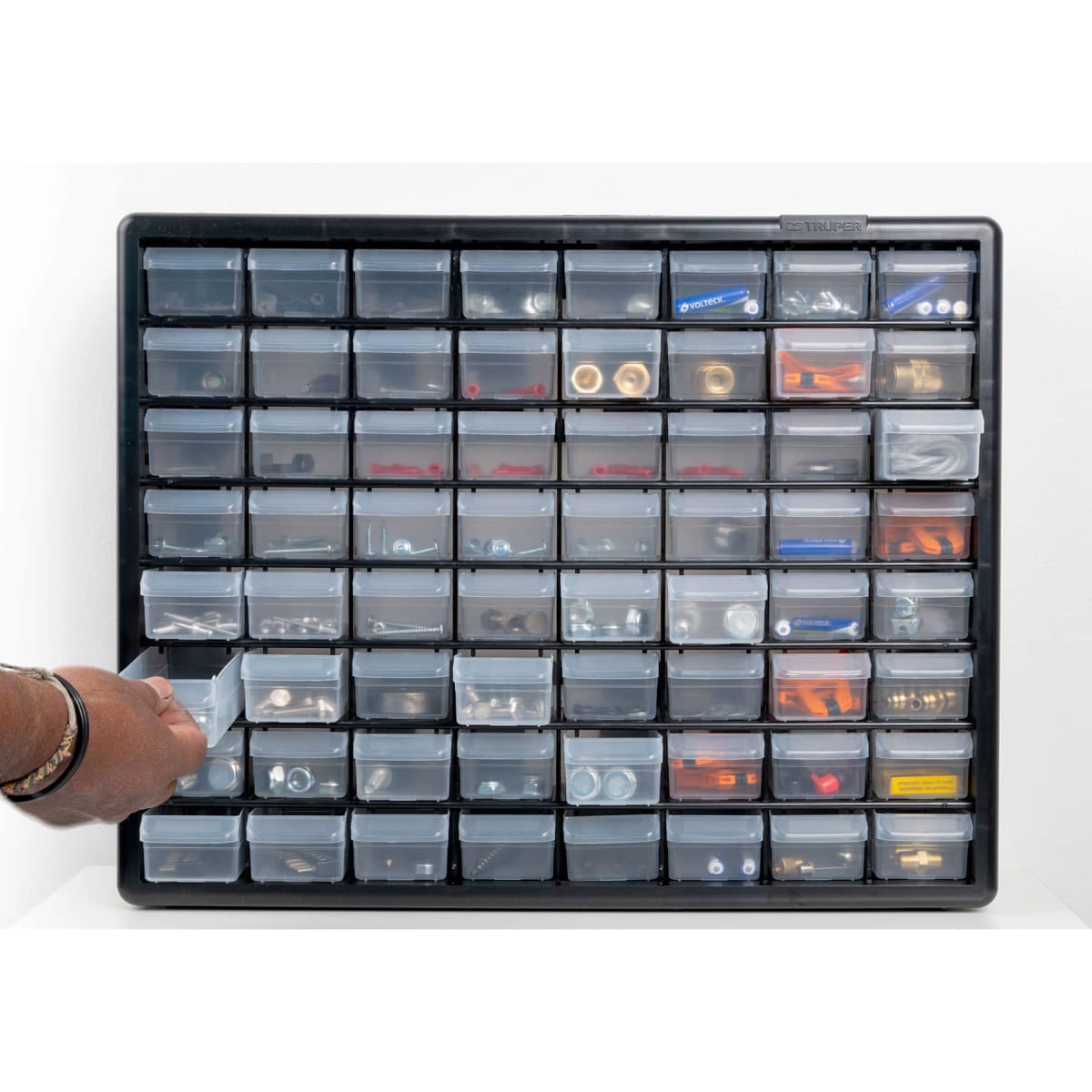 Organizador De Plástico 64 Gavetas Truper 108956