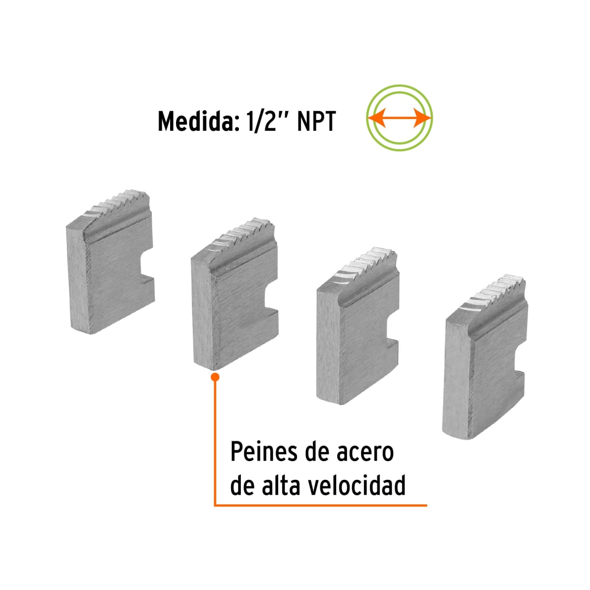 Juego De 4 Peines De 1/2